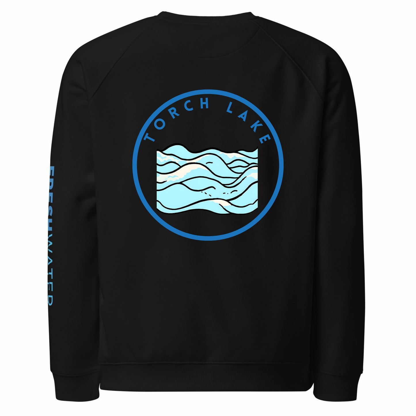 Torch Lake organic raglan sweatshirt