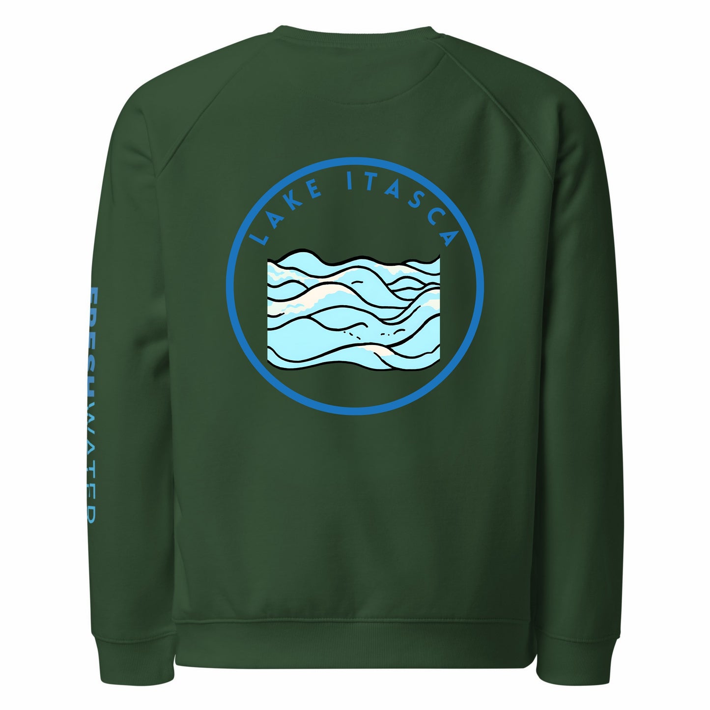 Lake Itasca Premium organic raglan sweatshirt