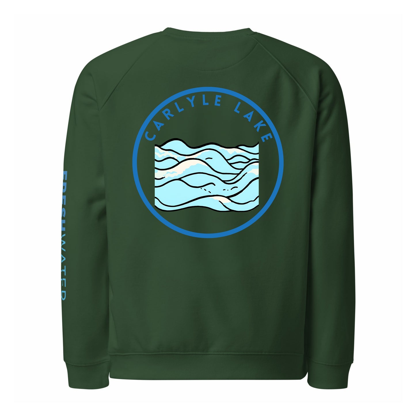 Carlyle Lake organic raglan sweatshirt