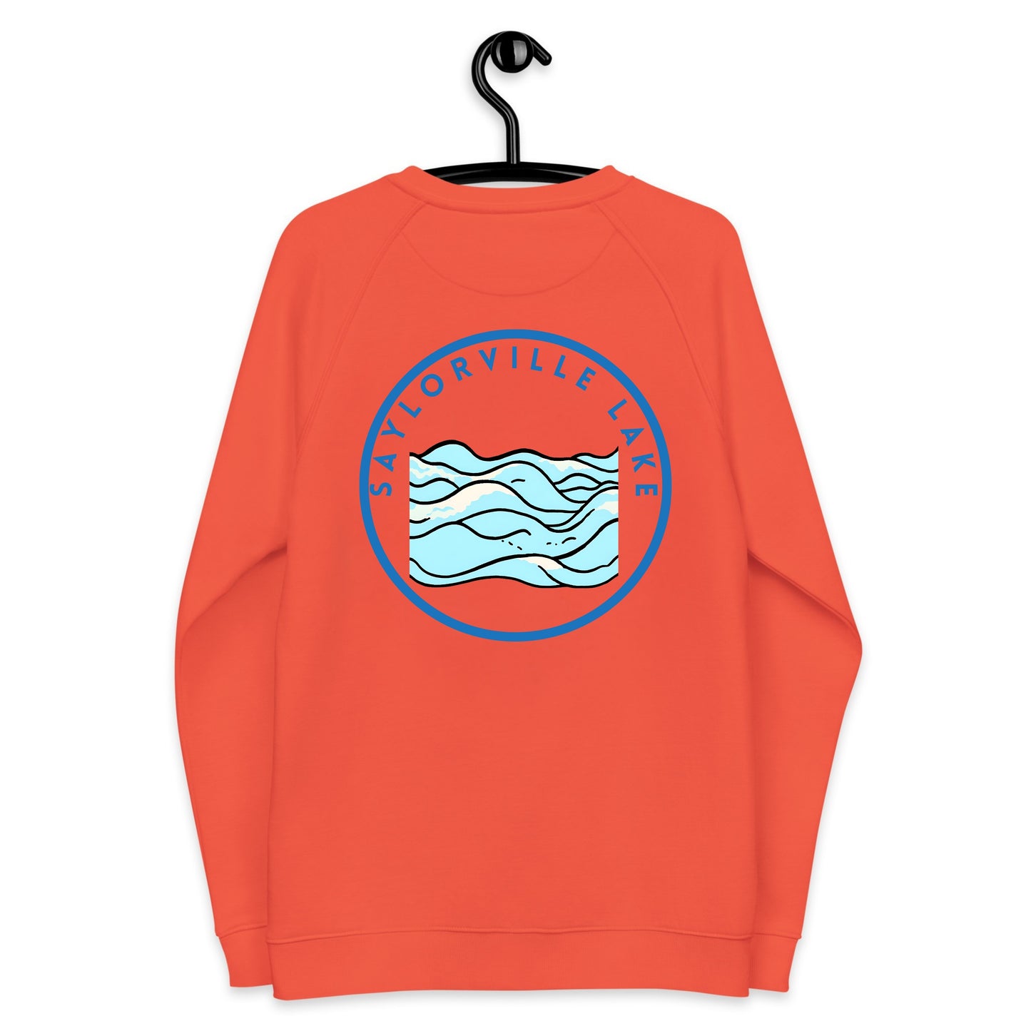 Saylorville Lake organic raglan sweatshirt