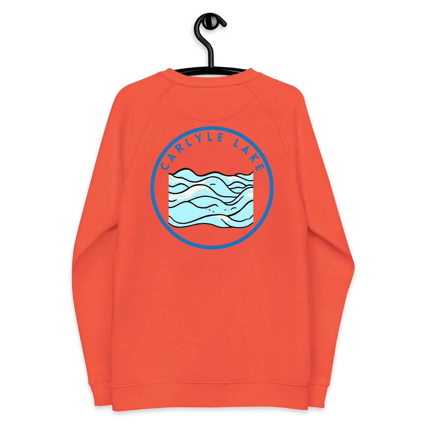 Carlyle Lake organic raglan sweatshirt