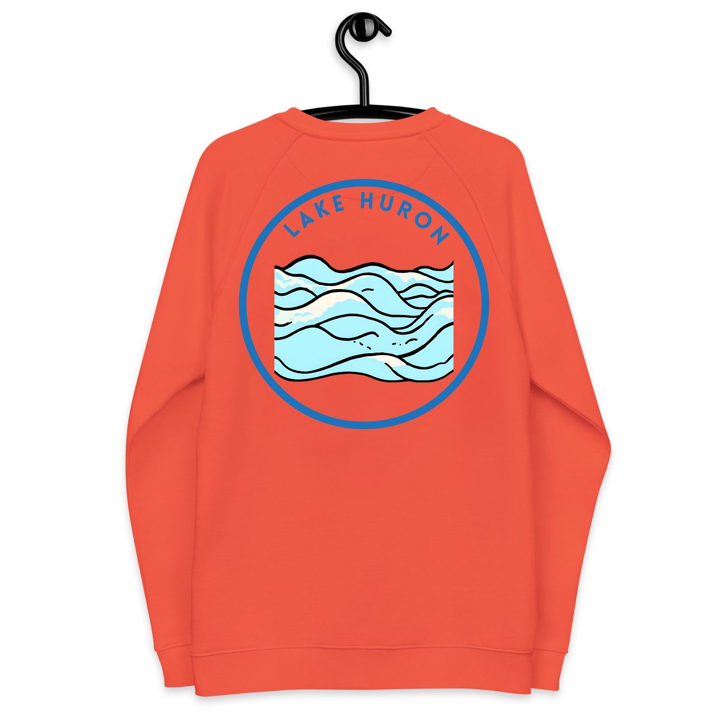 Lake Huron organic raglan sweatshirt