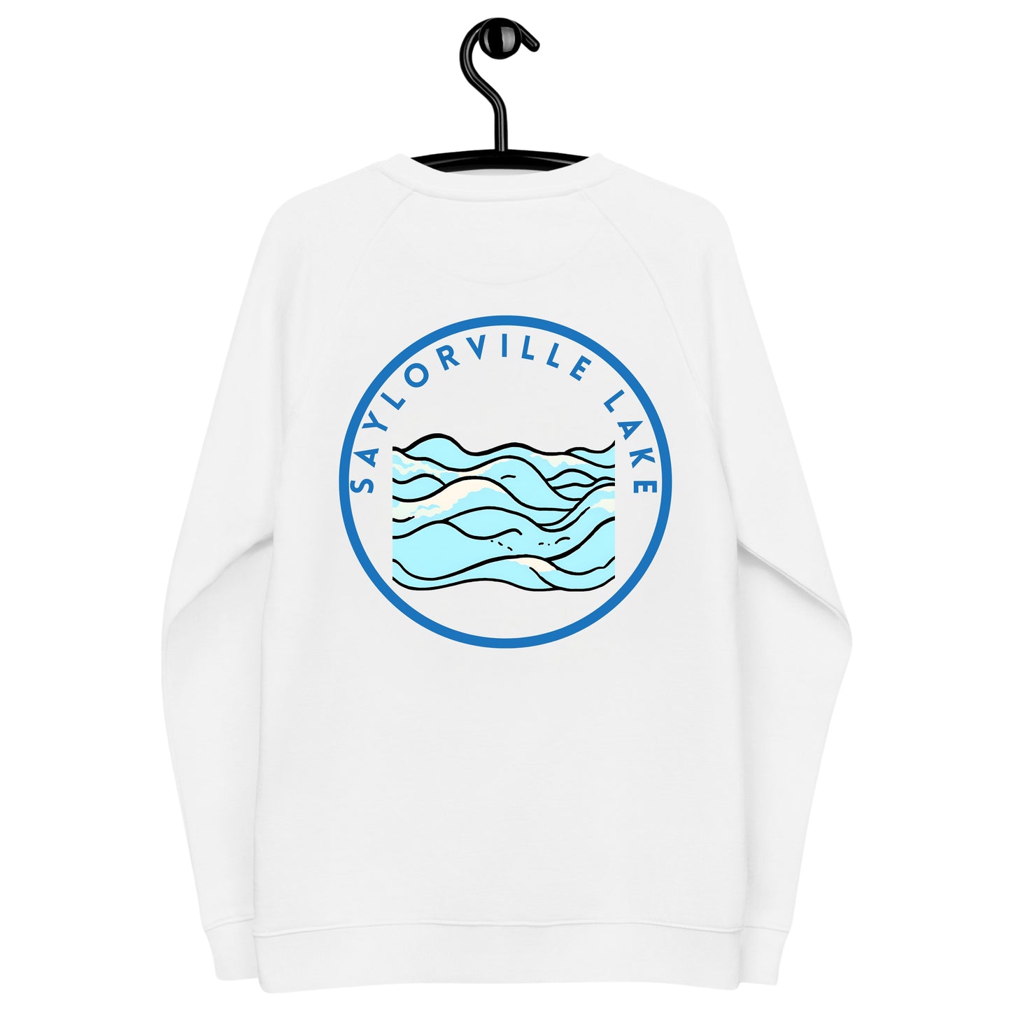 Saylorville Lake organic raglan sweatshirt