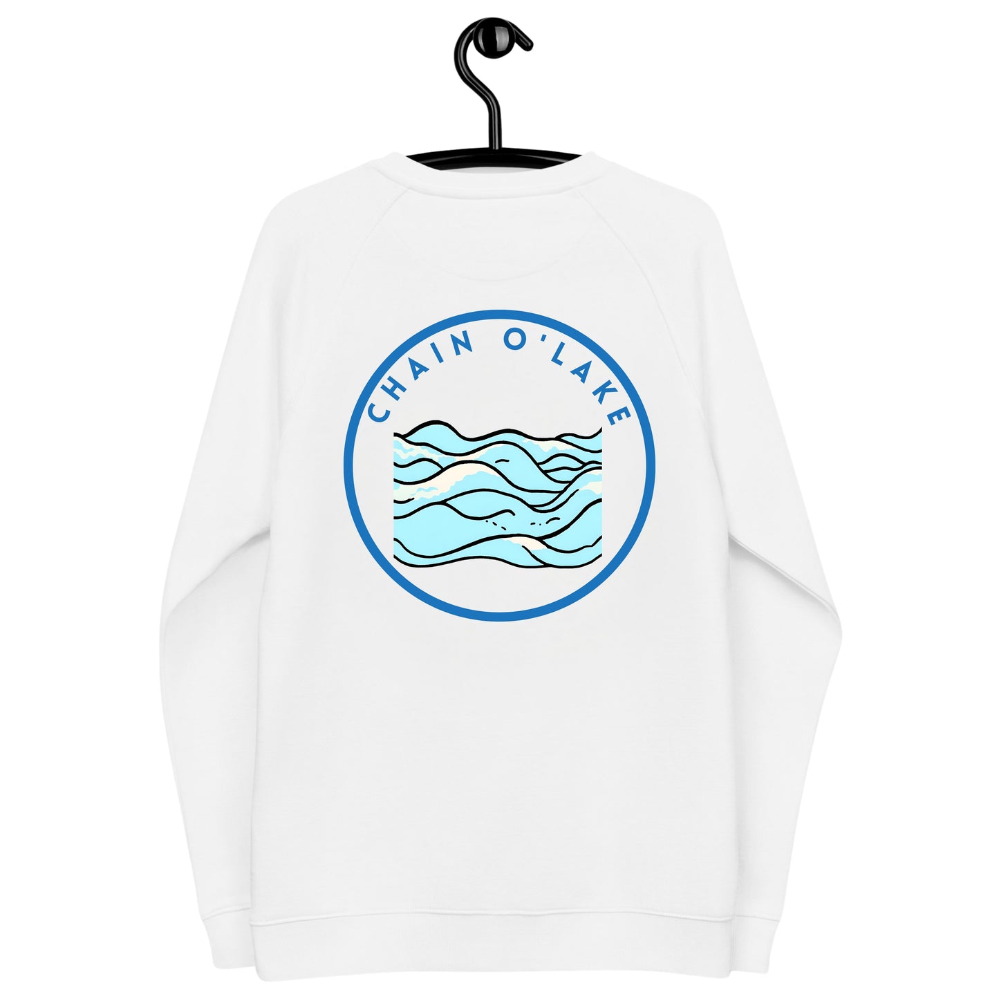 Chain O'Lakes Premium organic raglan sweatshirt