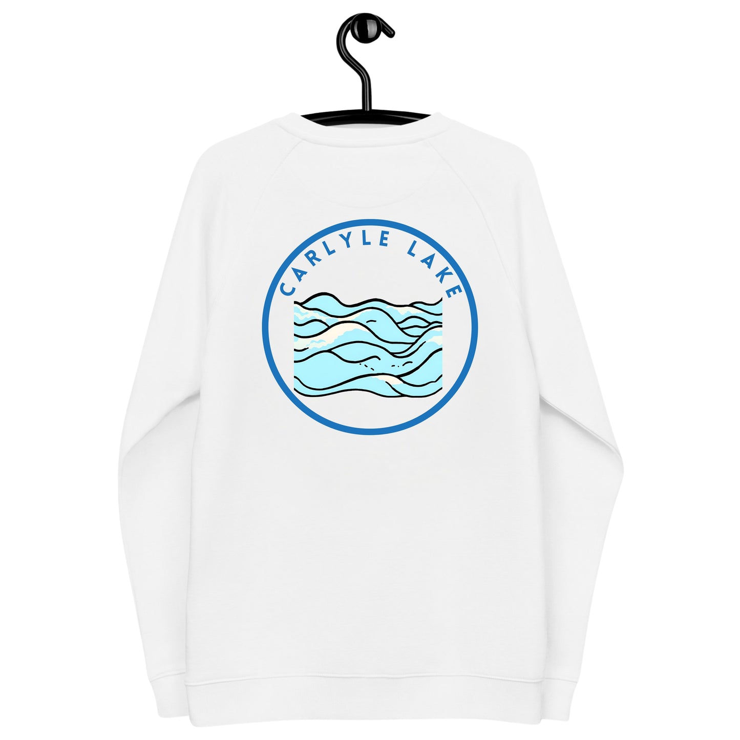 Carlyle Lake organic raglan sweatshirt