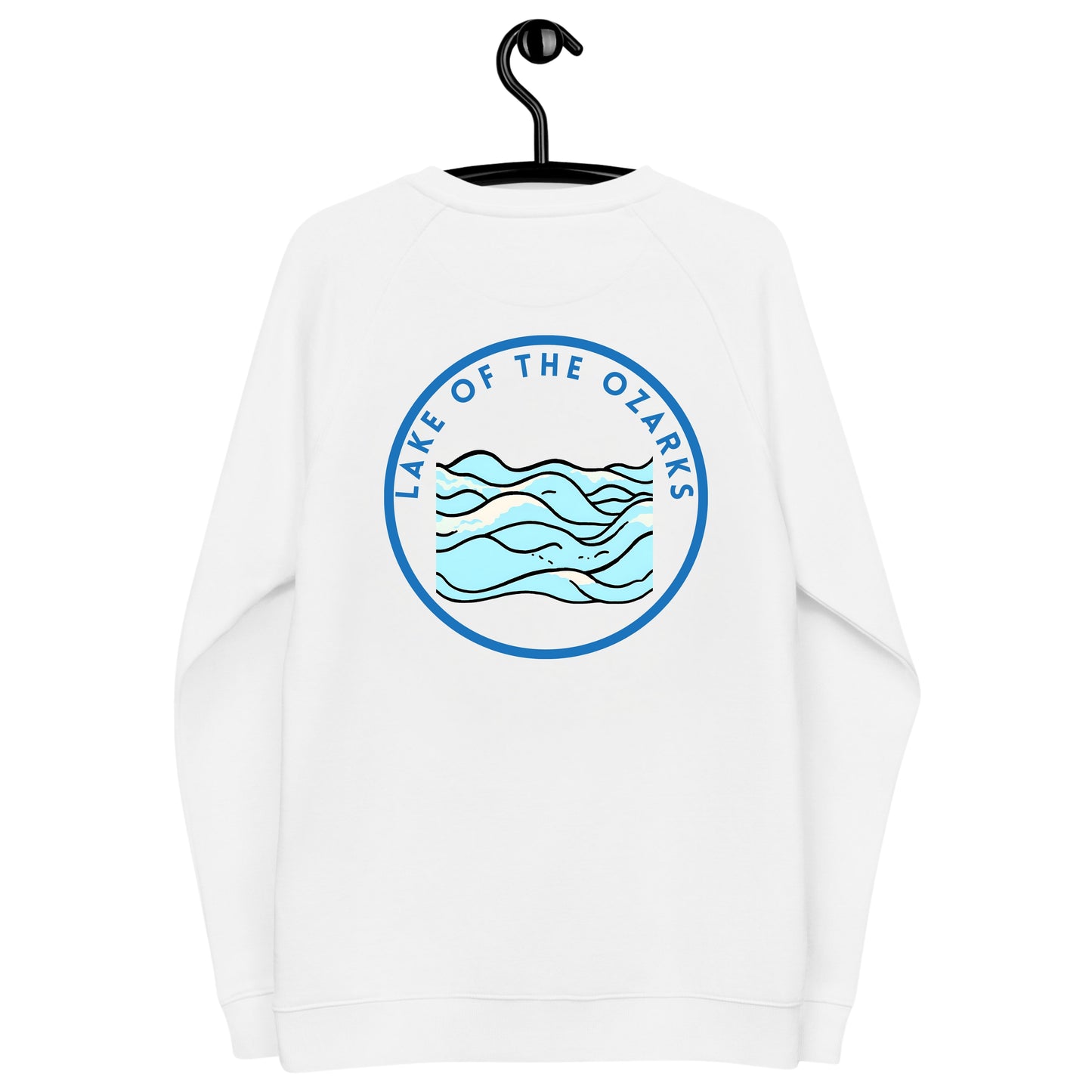 Lake of the Ozarks Premium organic raglan sweatshirt