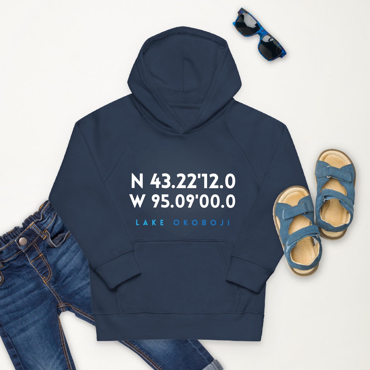 Lake Okoboji Premium Kids eco hoodie