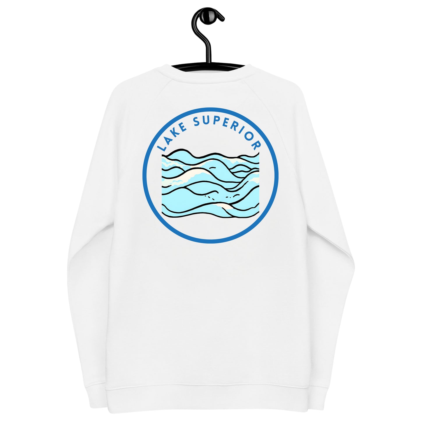 Lake Superior organic raglan sweatshirt