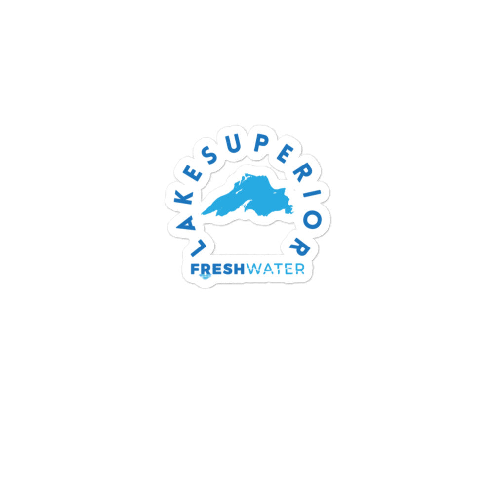 Lake Superior Freshwater Blue Bubble-free stickers