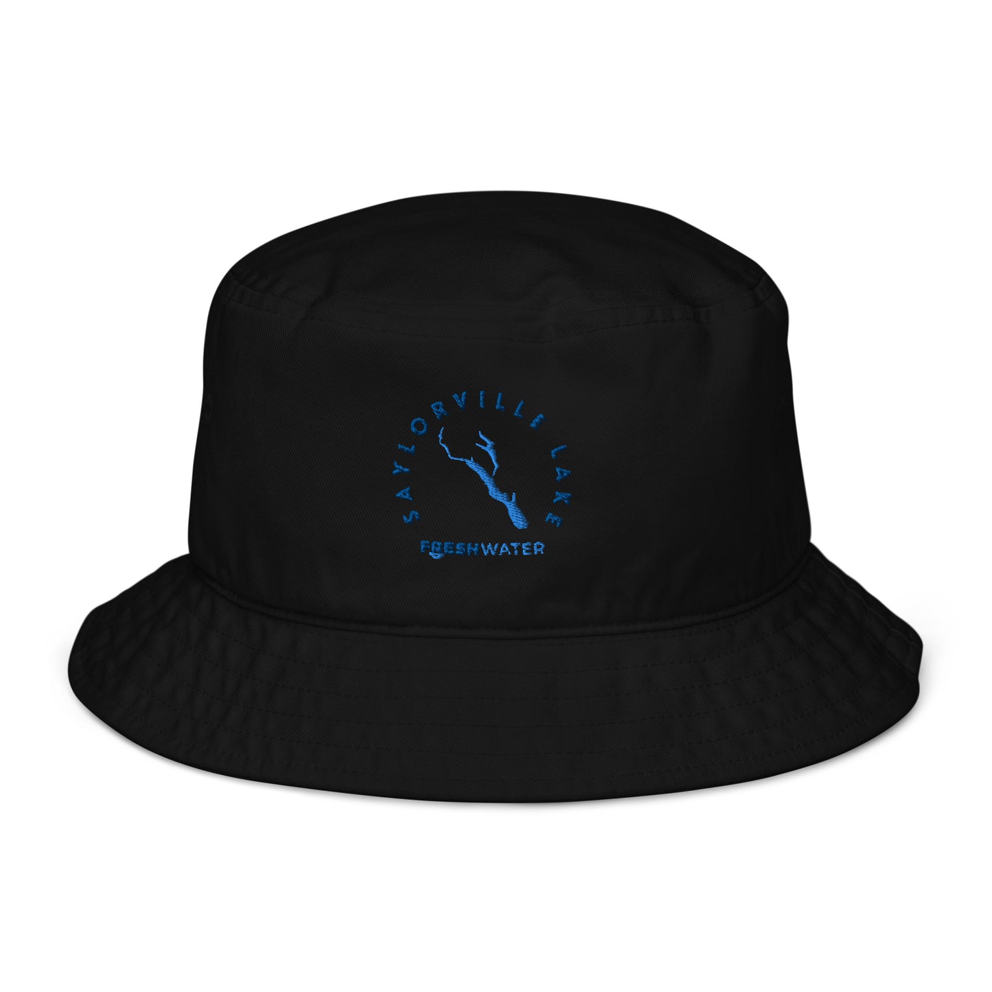 Saylorville Lake Freshwater Blue Organic bucket hat