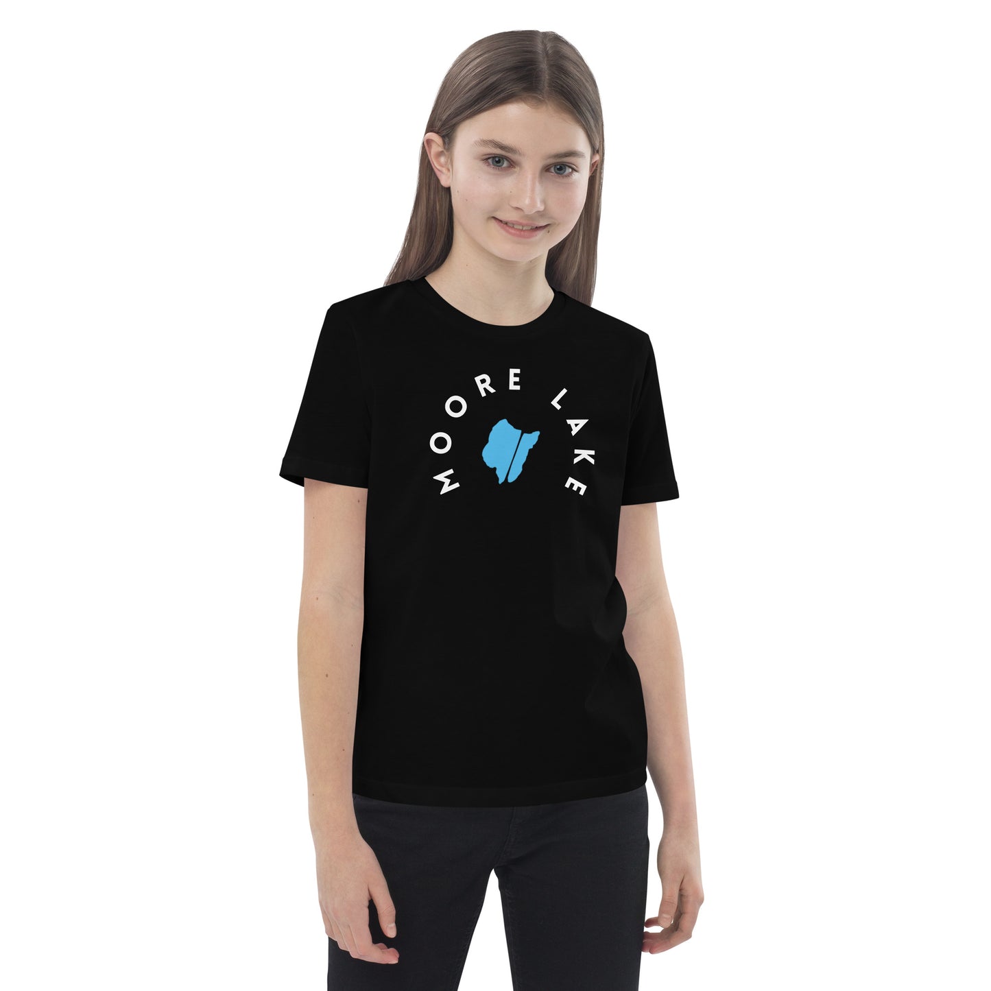 Moore Lake Minnesota Freshwater WB Organic cotton kids t-shirt
