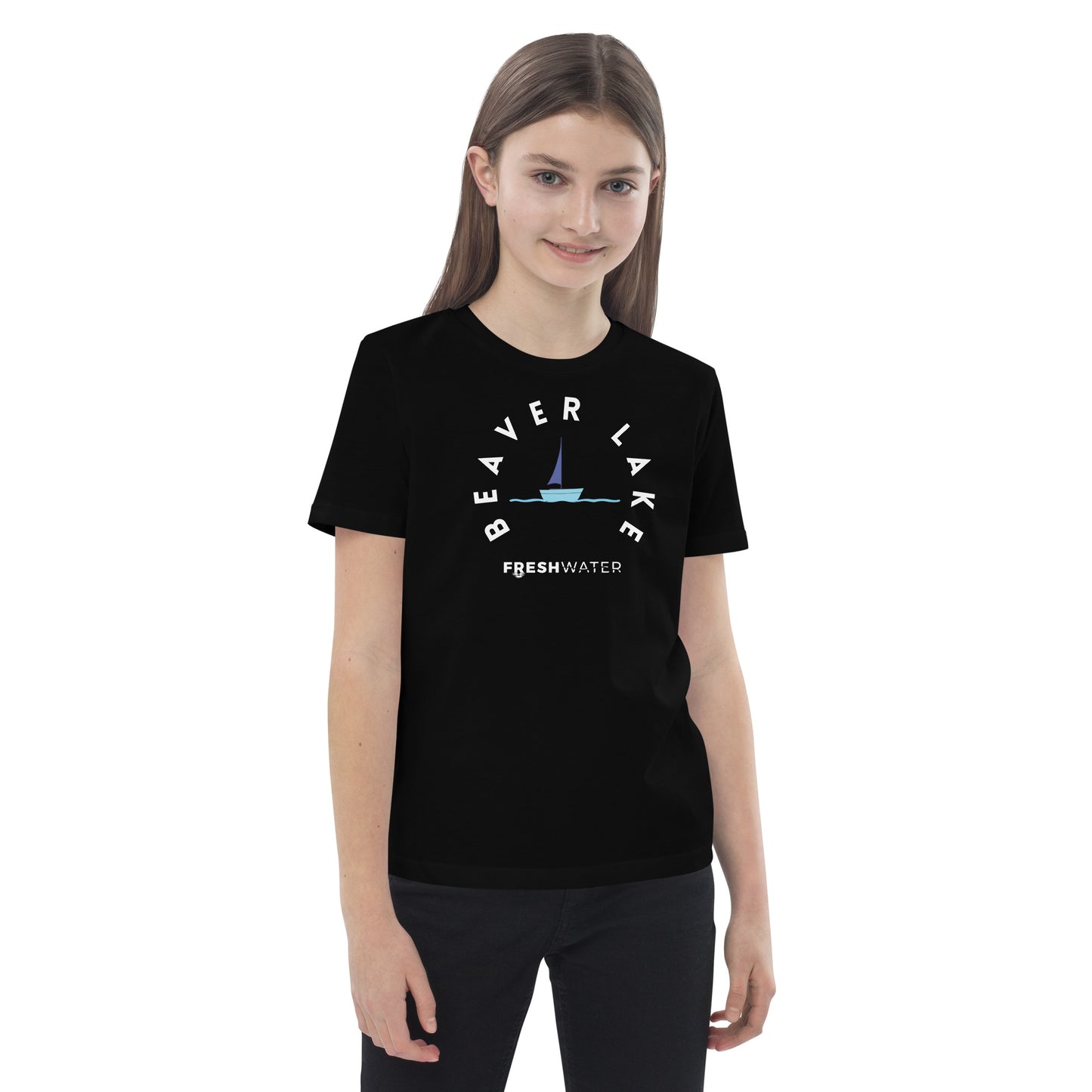 Beaver Lake Arkansas Freshwater Sailing Organic cotton kids t-shirt