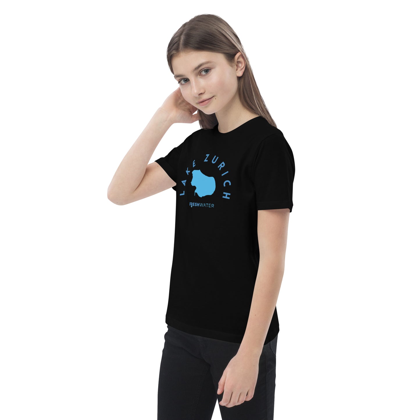 Lake Zurich Freshwater Blue Organic cotton kids t-shirt