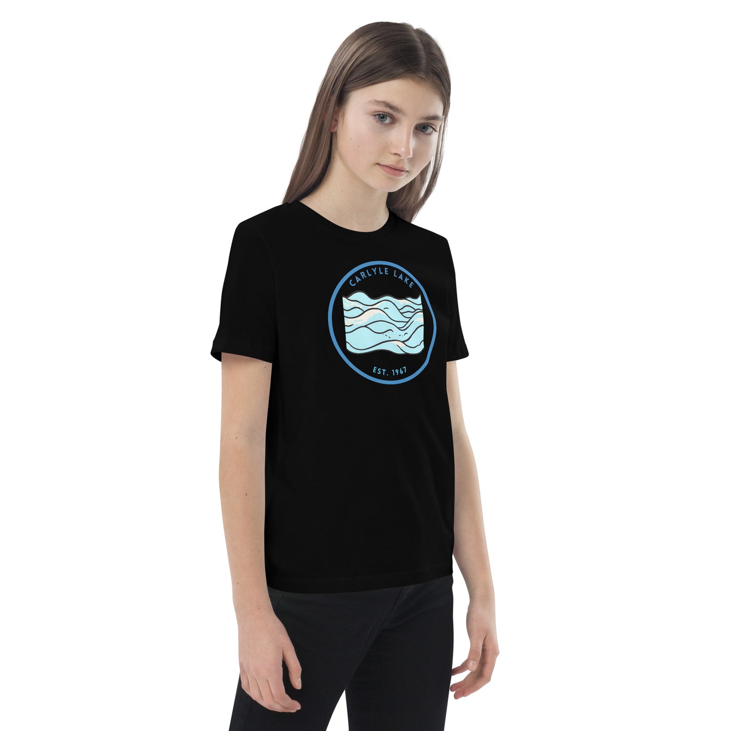 Carlyle Lake Illinois Freshwater Waves Organic cotton kids t-shirt