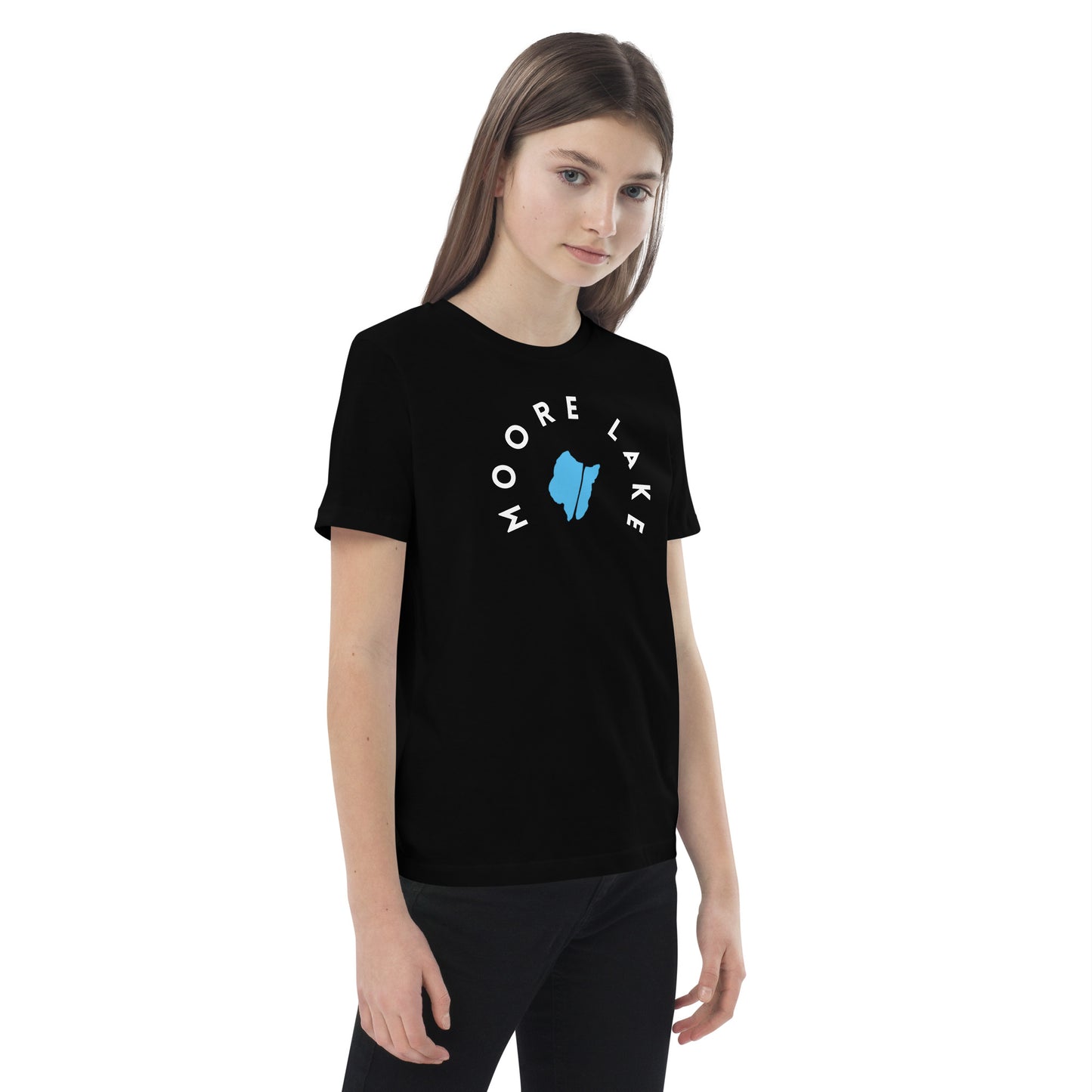 Moore Lake Minnesota Freshwater WB Organic cotton kids t-shirt