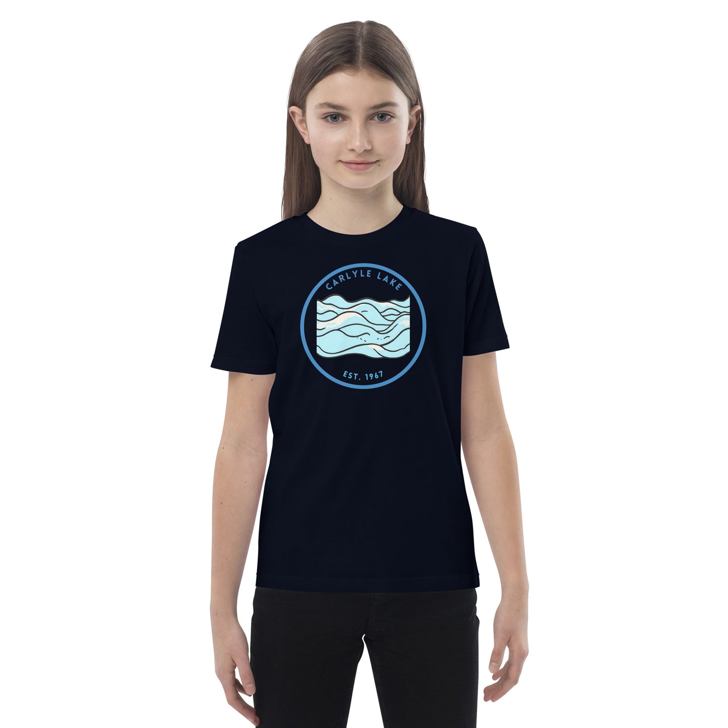 Carlyle Lake Illinois Freshwater Waves Organic cotton kids t-shirt