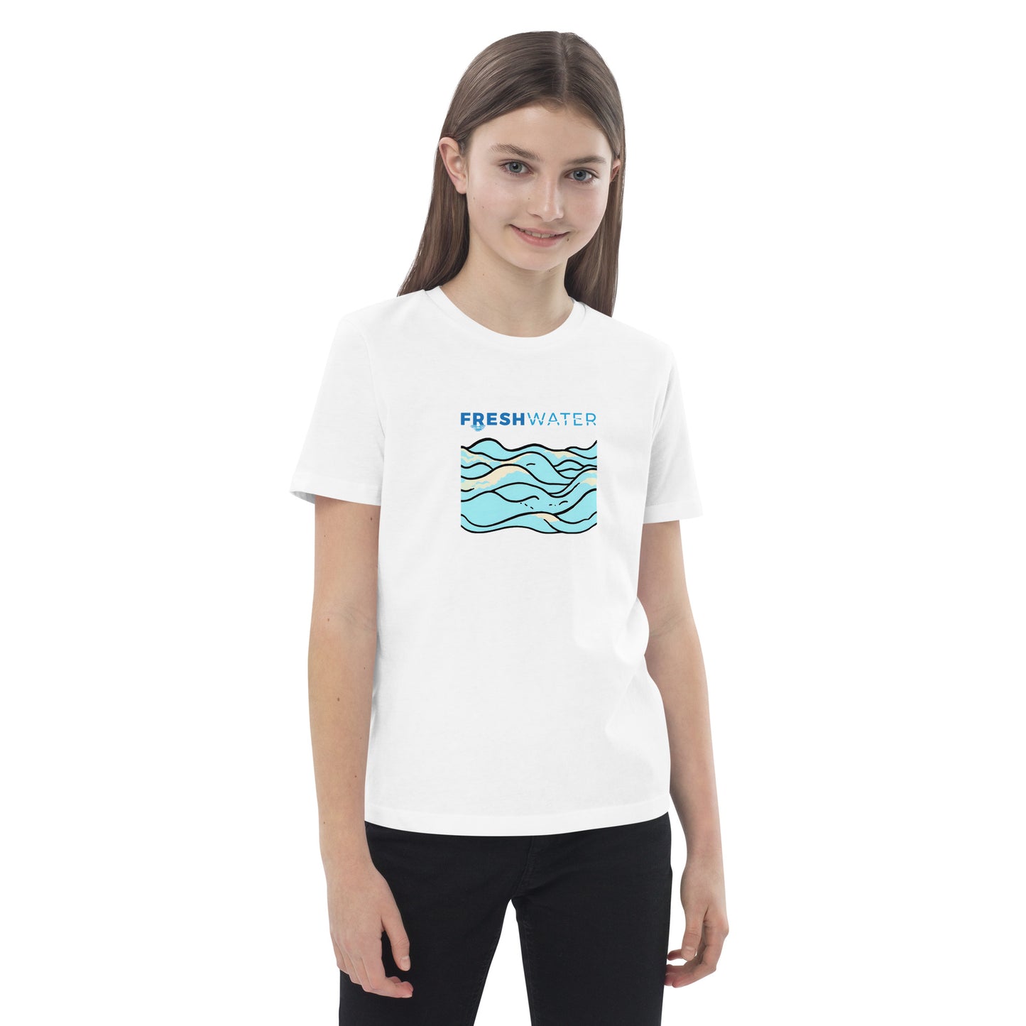 Freshwater Waves Organic cotton kids t-shirt