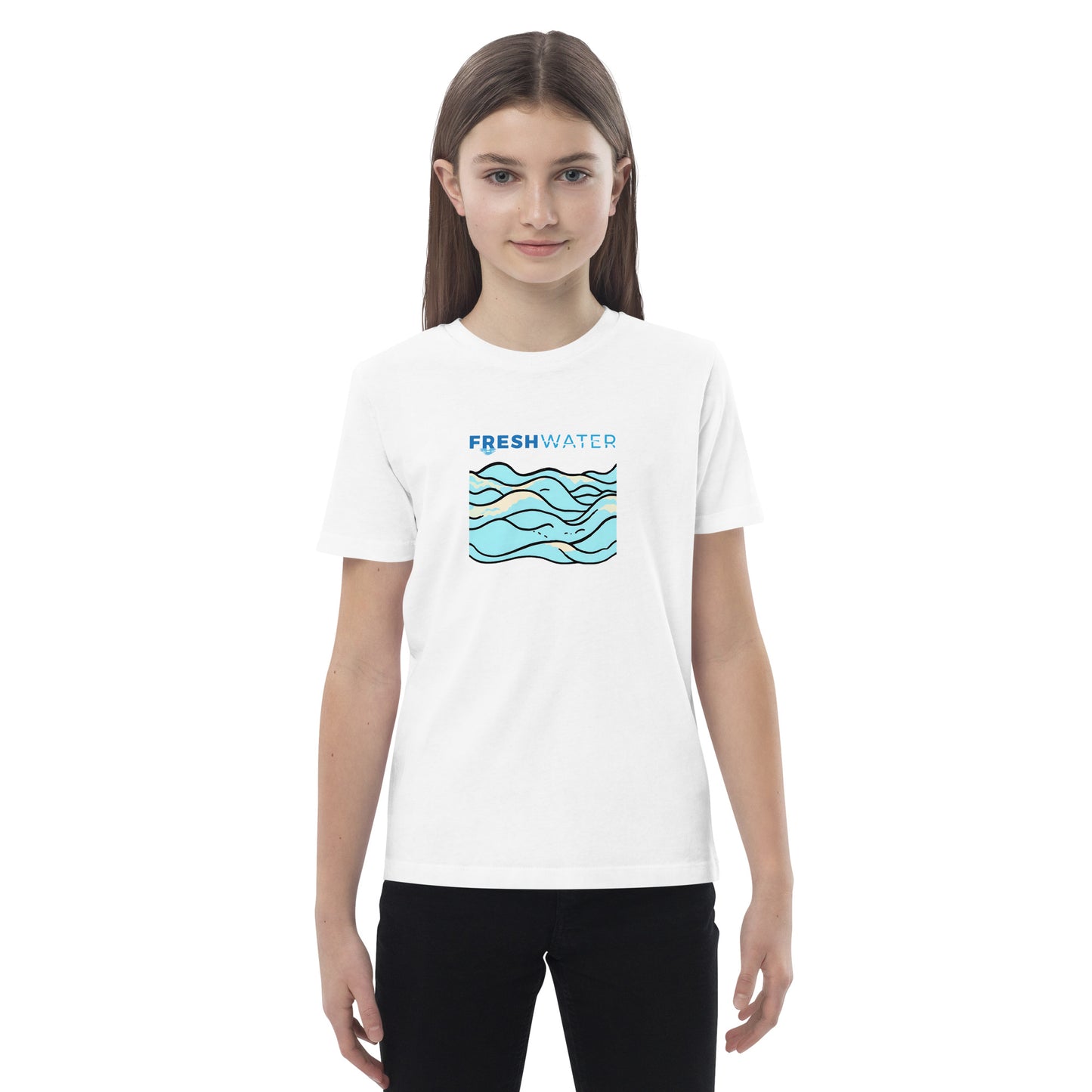 Freshwater Waves Organic cotton kids t-shirt