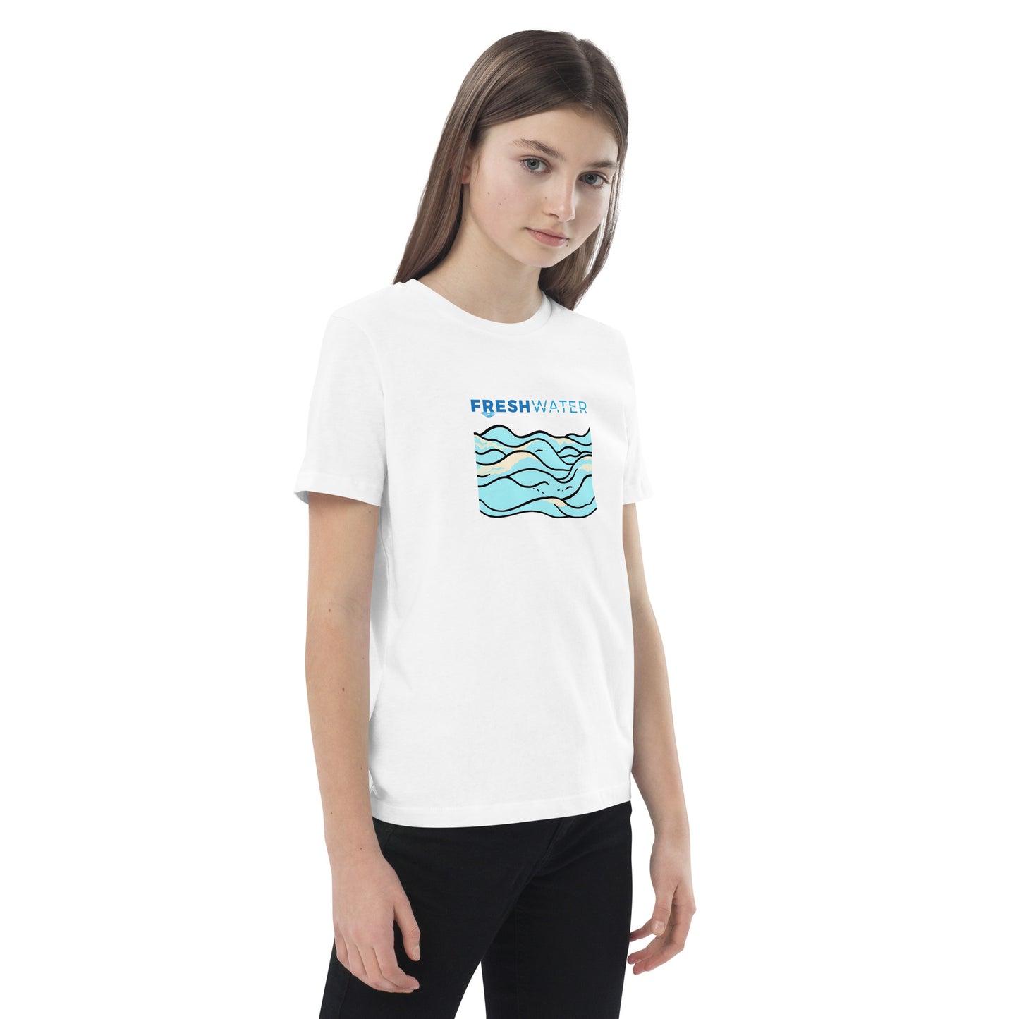 Freshwater Waves Organic cotton kids t-shirt