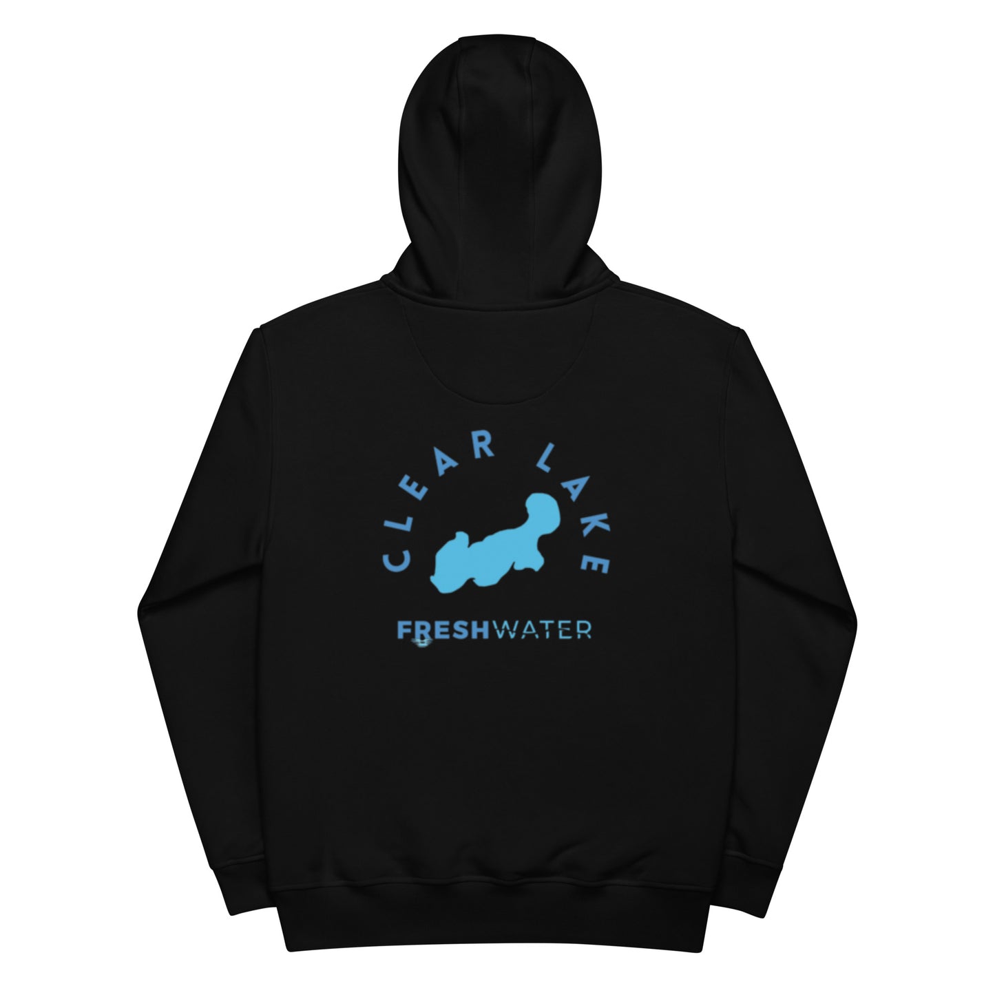 Clear Lake Iowa Freshwater Black/Blue Premium eco hoodie