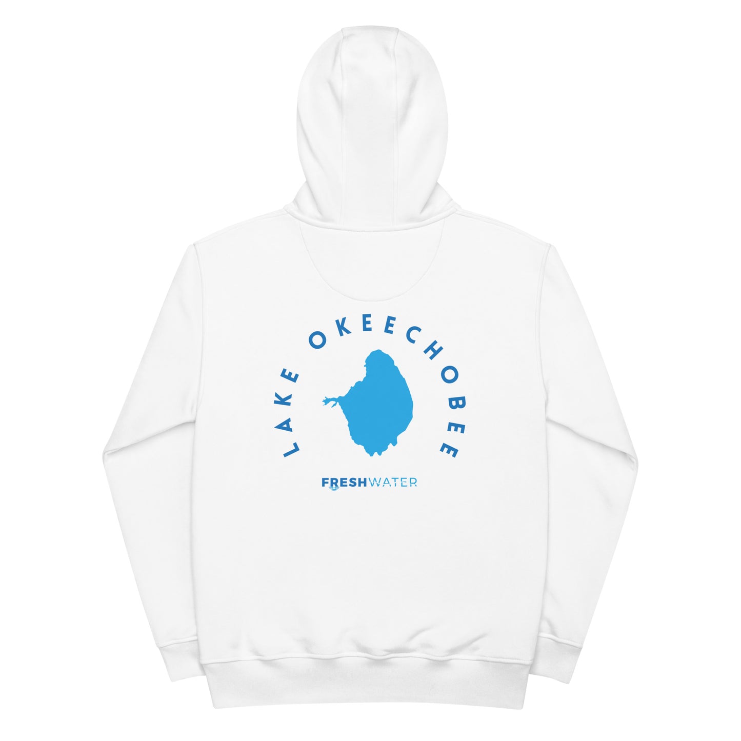 Lake Okeechobee Freshwater Blue Premium eco hoodie