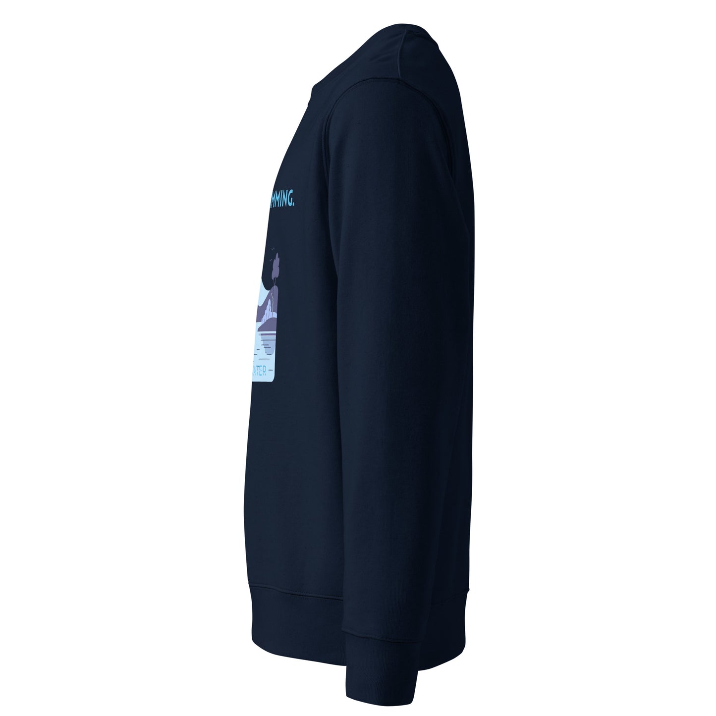 Freshwater Night Swimming Blue Unisex eco sweatshirt