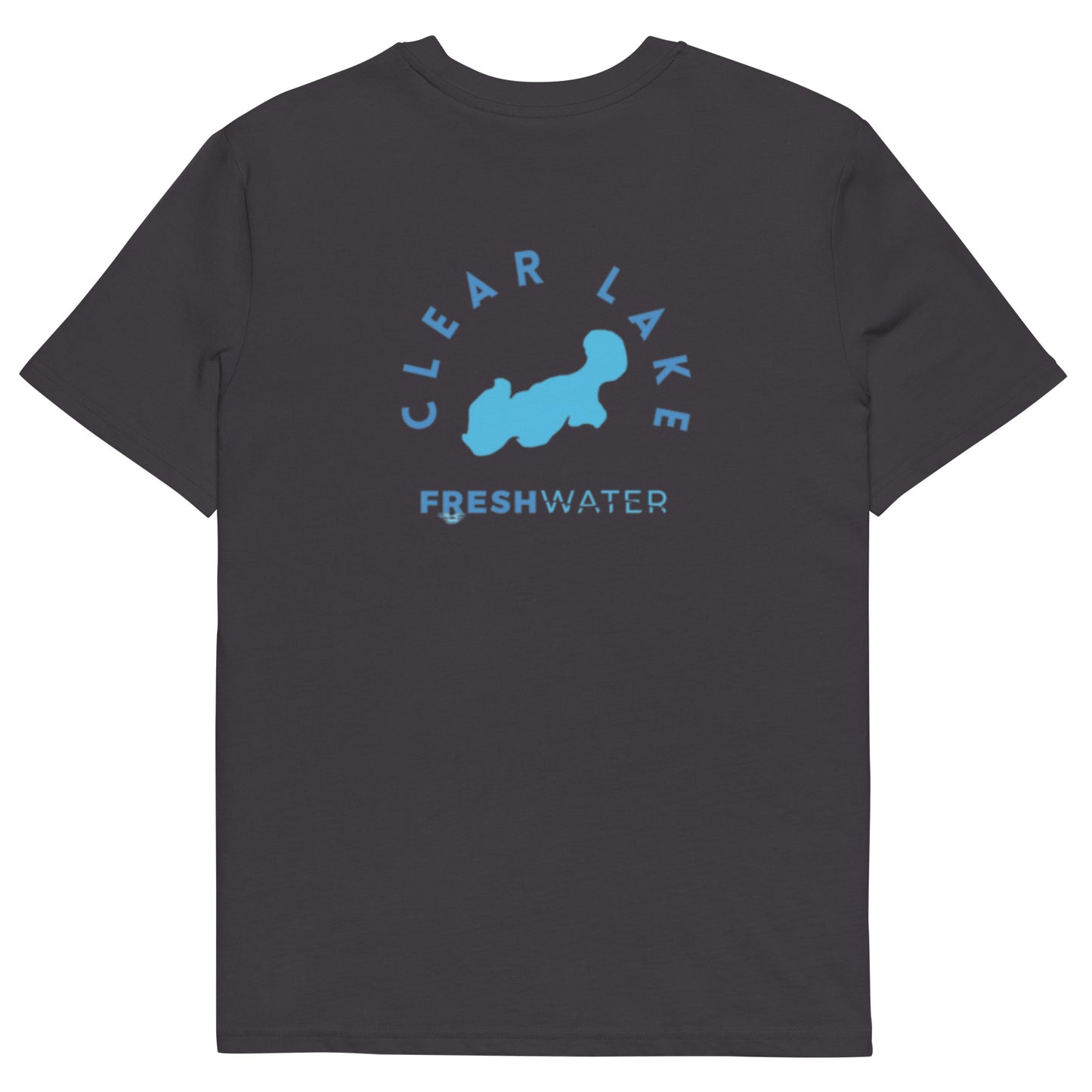 Clear Lake Iowa Freshwater Blue Unisex organic cotton t-shirt