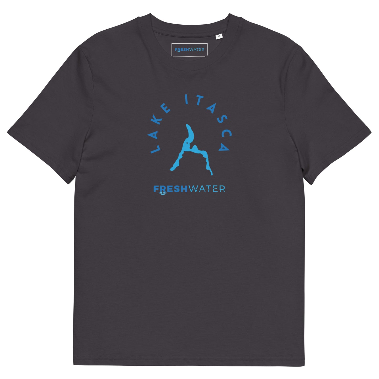 Lake Itasca Freshwater Blue Unisex organic cotton t-shirt