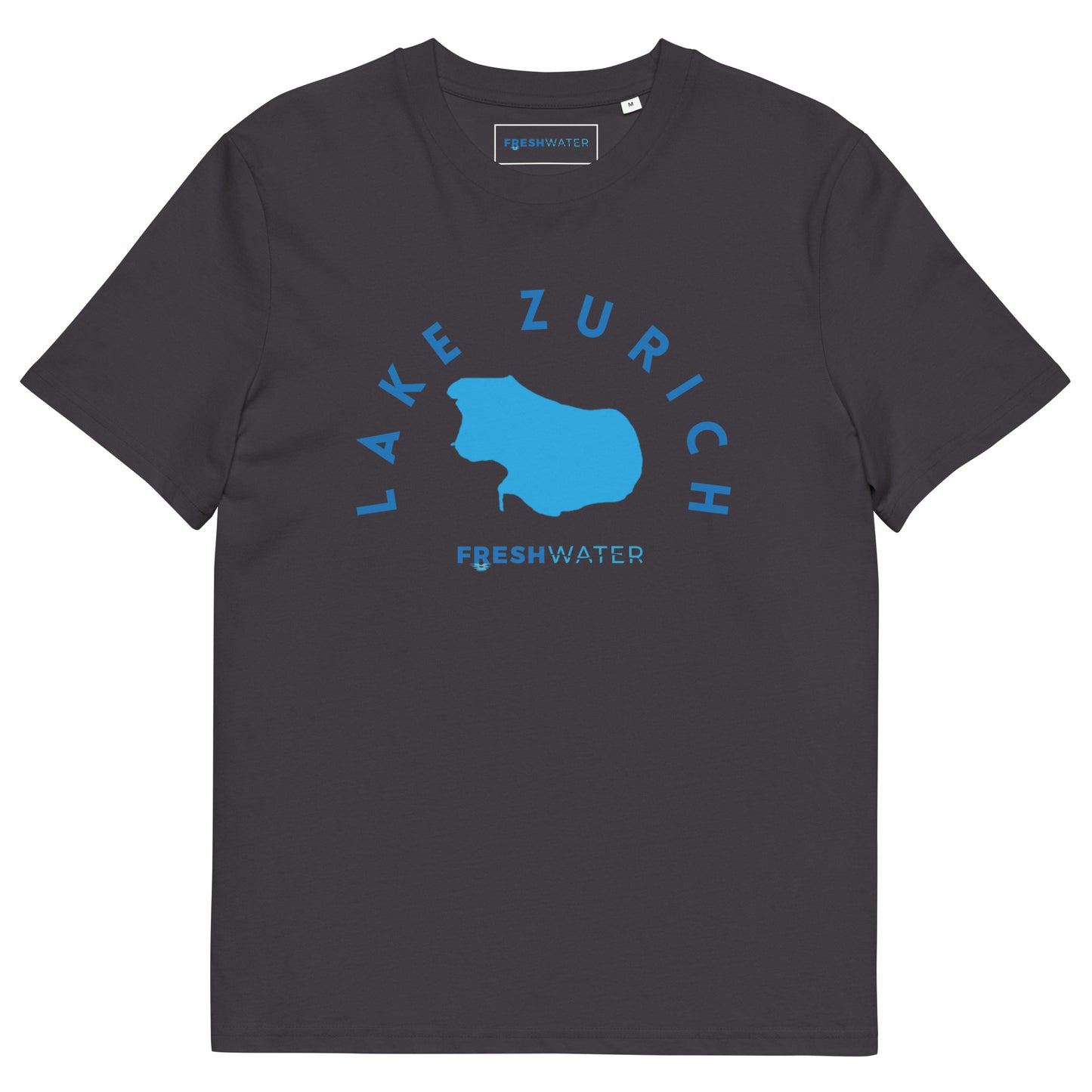 Lake Zurich Freshwater Blue Unisex organic cotton t-shirt