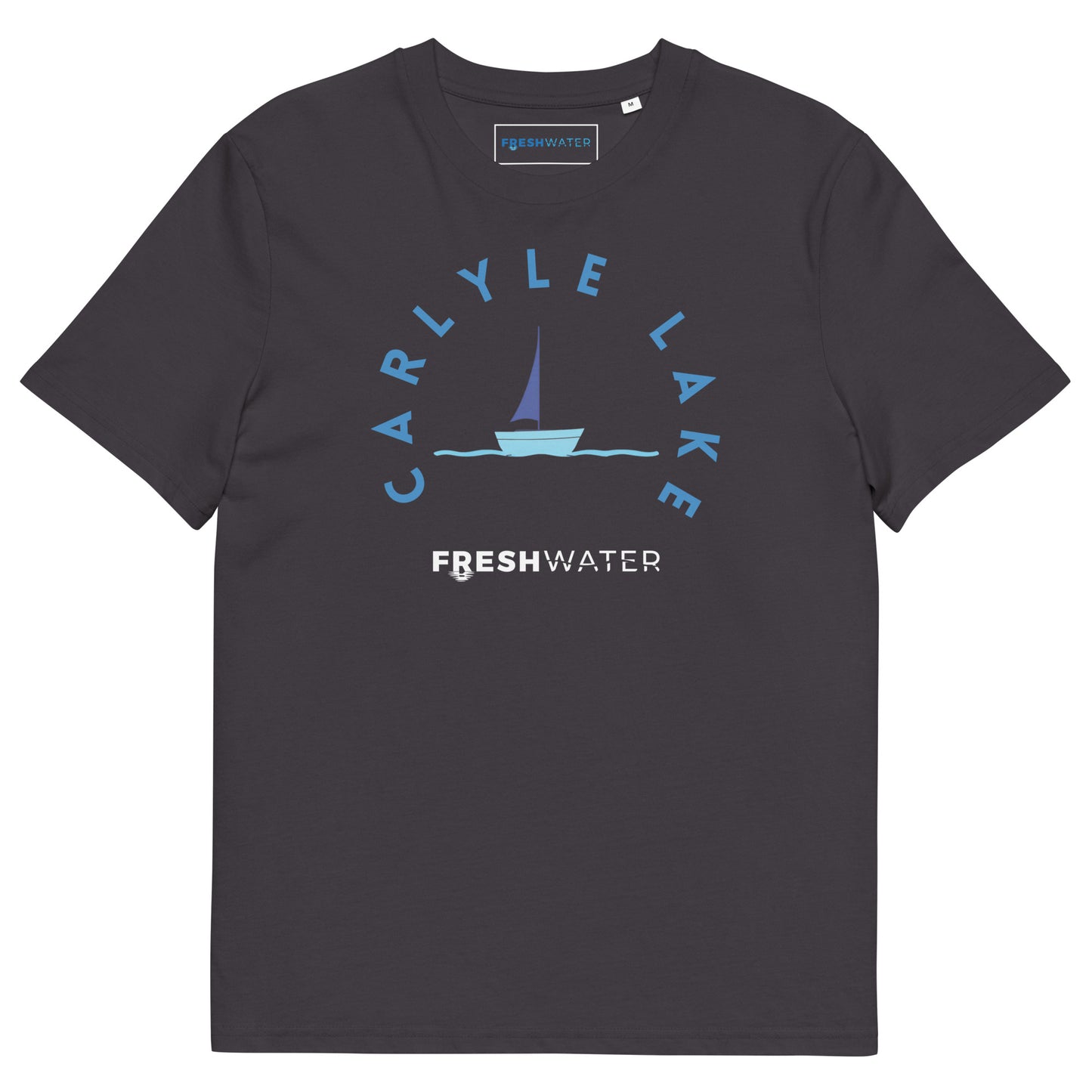 Carlyle Lake Illinois Freshwater Sailing Unisex organic cotton t-shirt