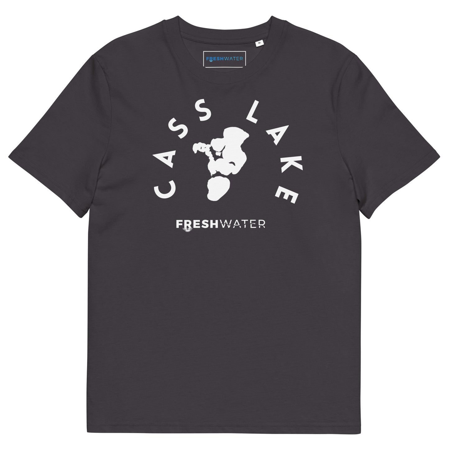 Cass Lake Minnesota Freshwater BW Unisex organic cotton t-shirt