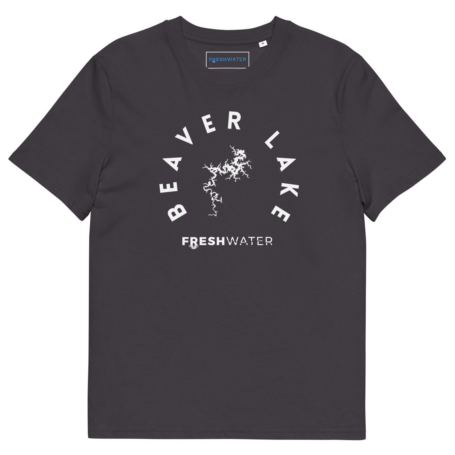 Beaver Lake Arkansas Freshwater BW Unisex organic cotton t-shirt