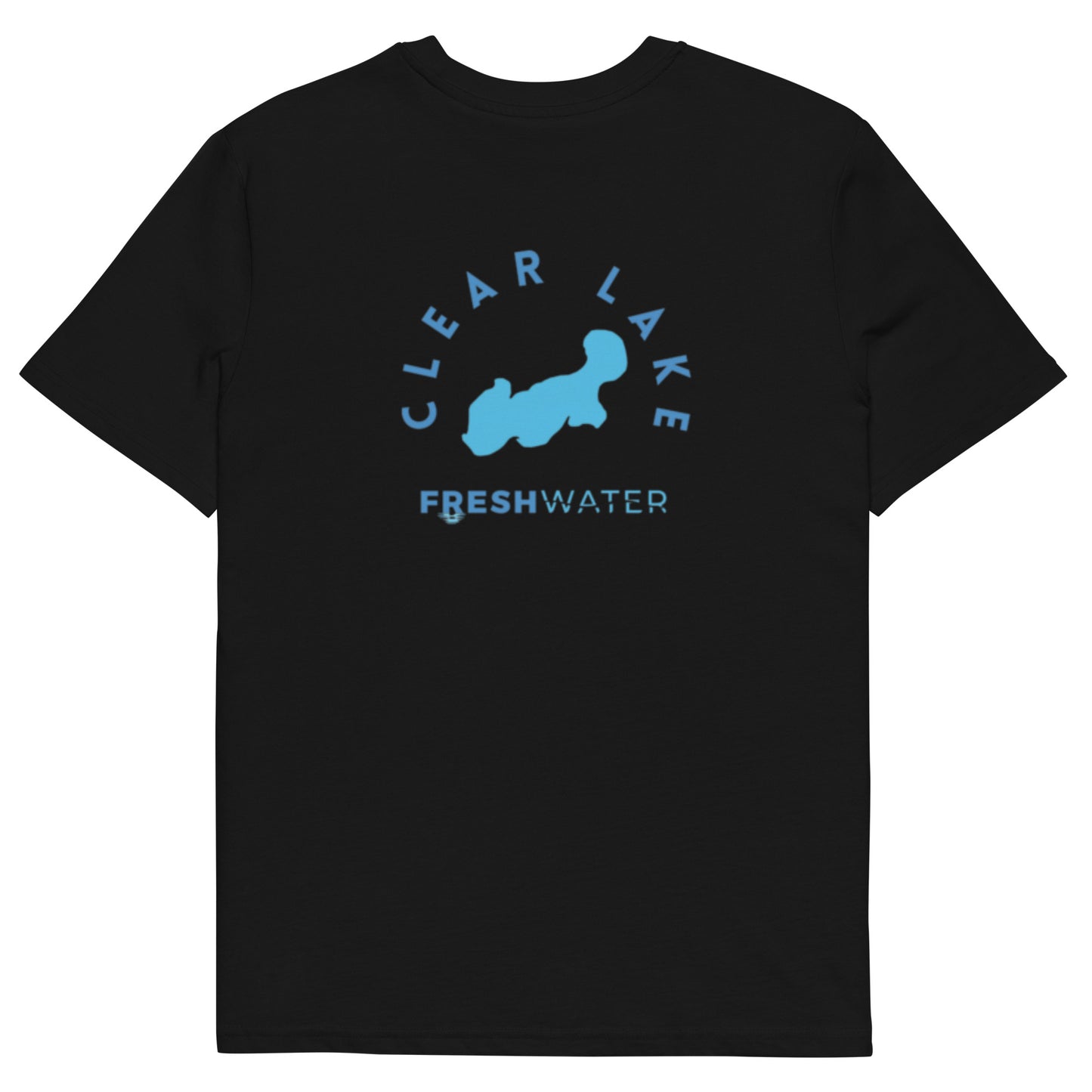 Clear Lake Iowa Freshwater Blue Unisex organic cotton t-shirt