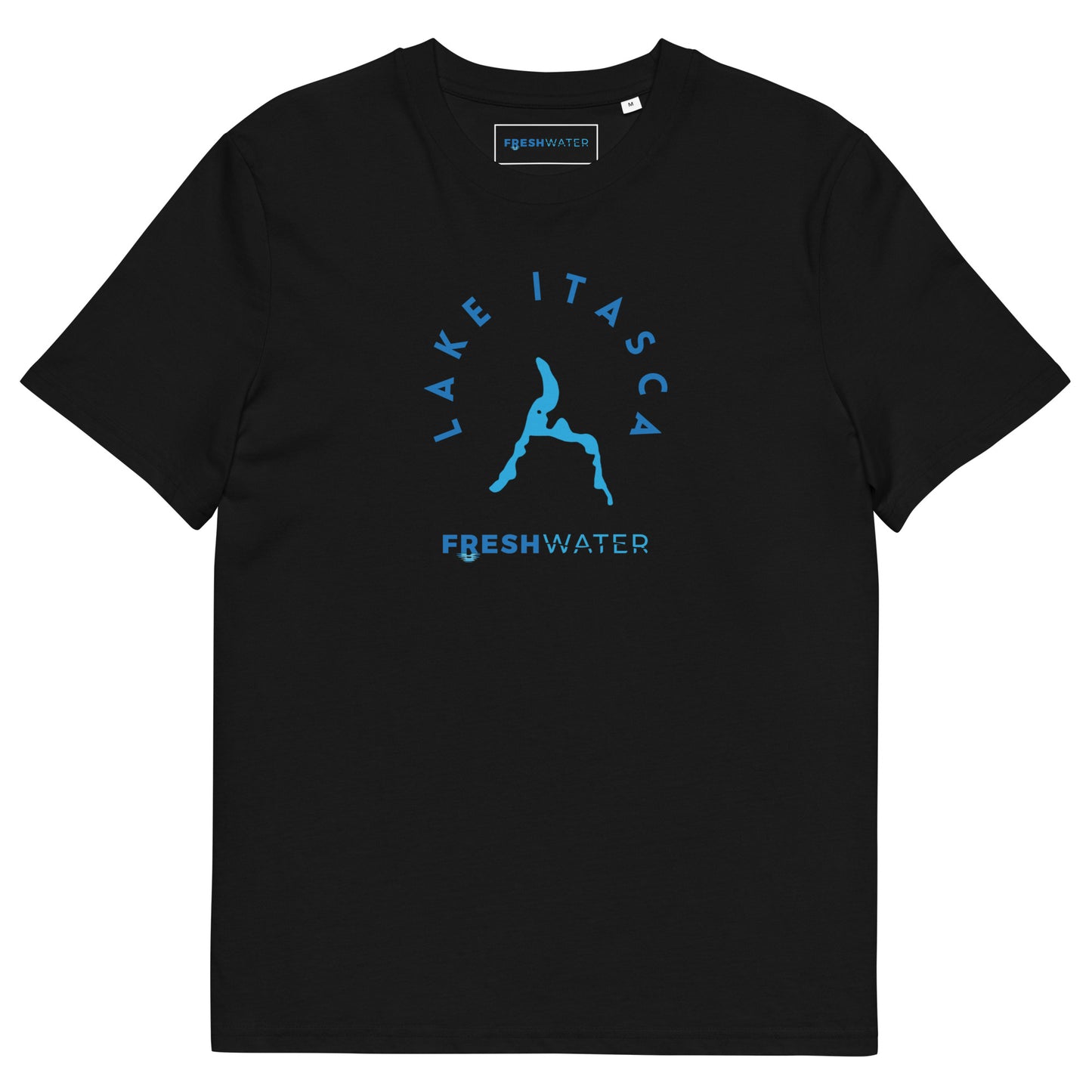 Lake Itasca Freshwater Blue Unisex organic cotton t-shirt