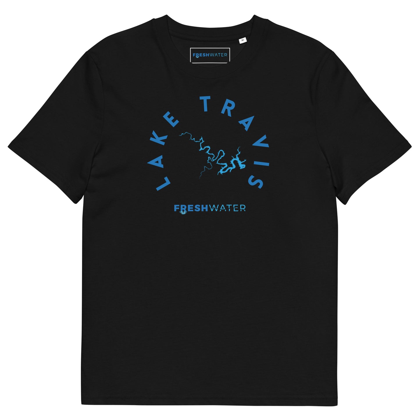 Lake Travis Texas Freshwater Blue Unisex organic cotton t-shirt