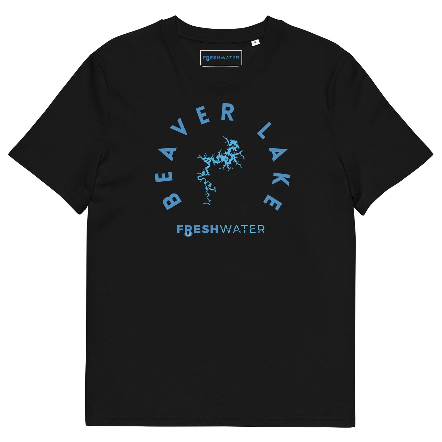 Beaver Lake Arkansas Freshwater Blue Unisex organic cotton t-shirt