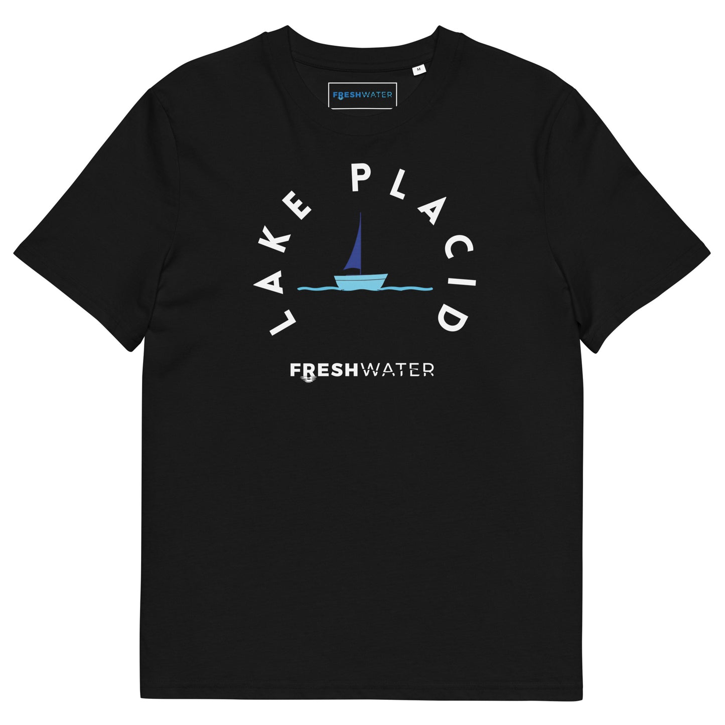 Lake Placid New York Freshwater Sailing Unisex organic cotton t-shirt