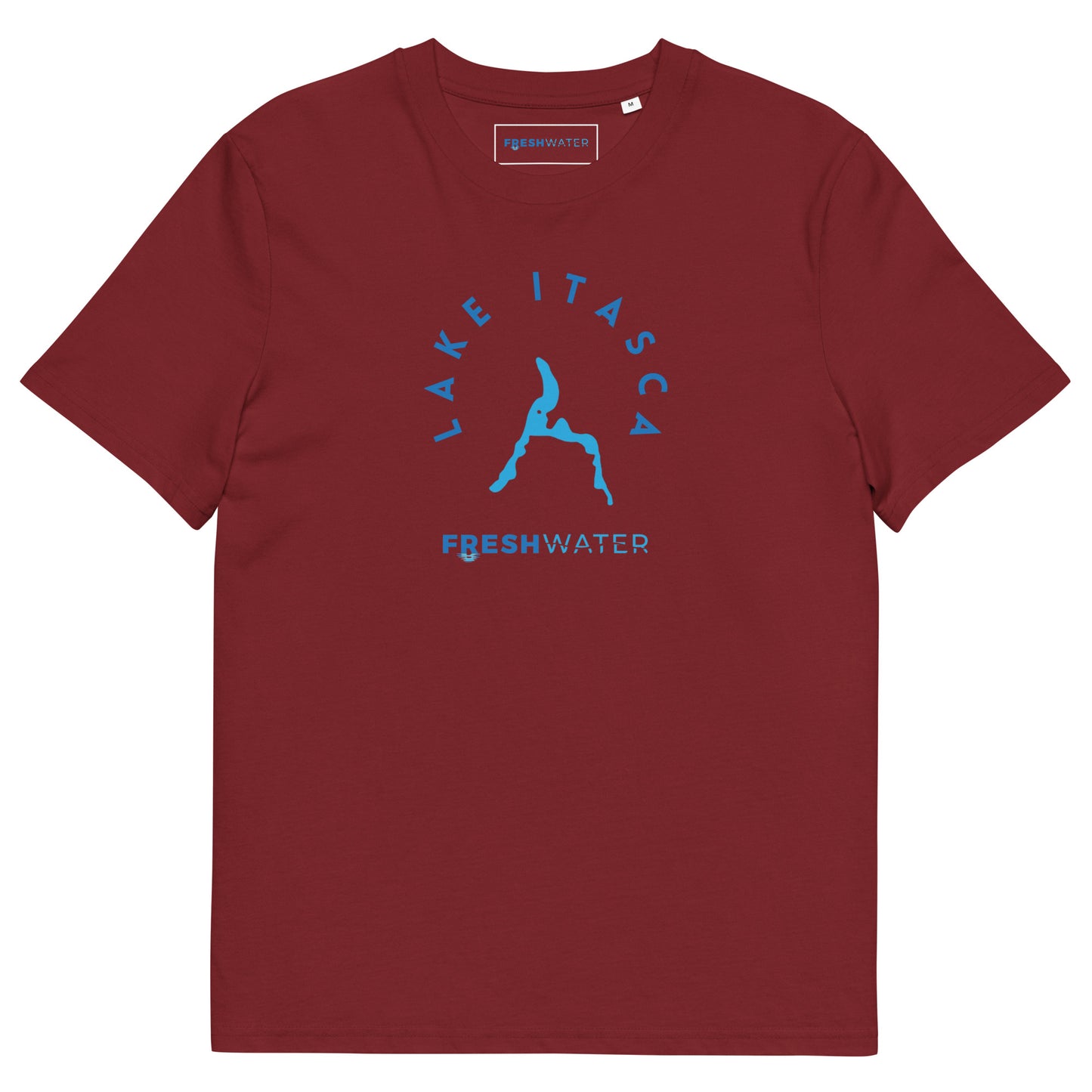 Lake Itasca Freshwater Blue Unisex organic cotton t-shirt