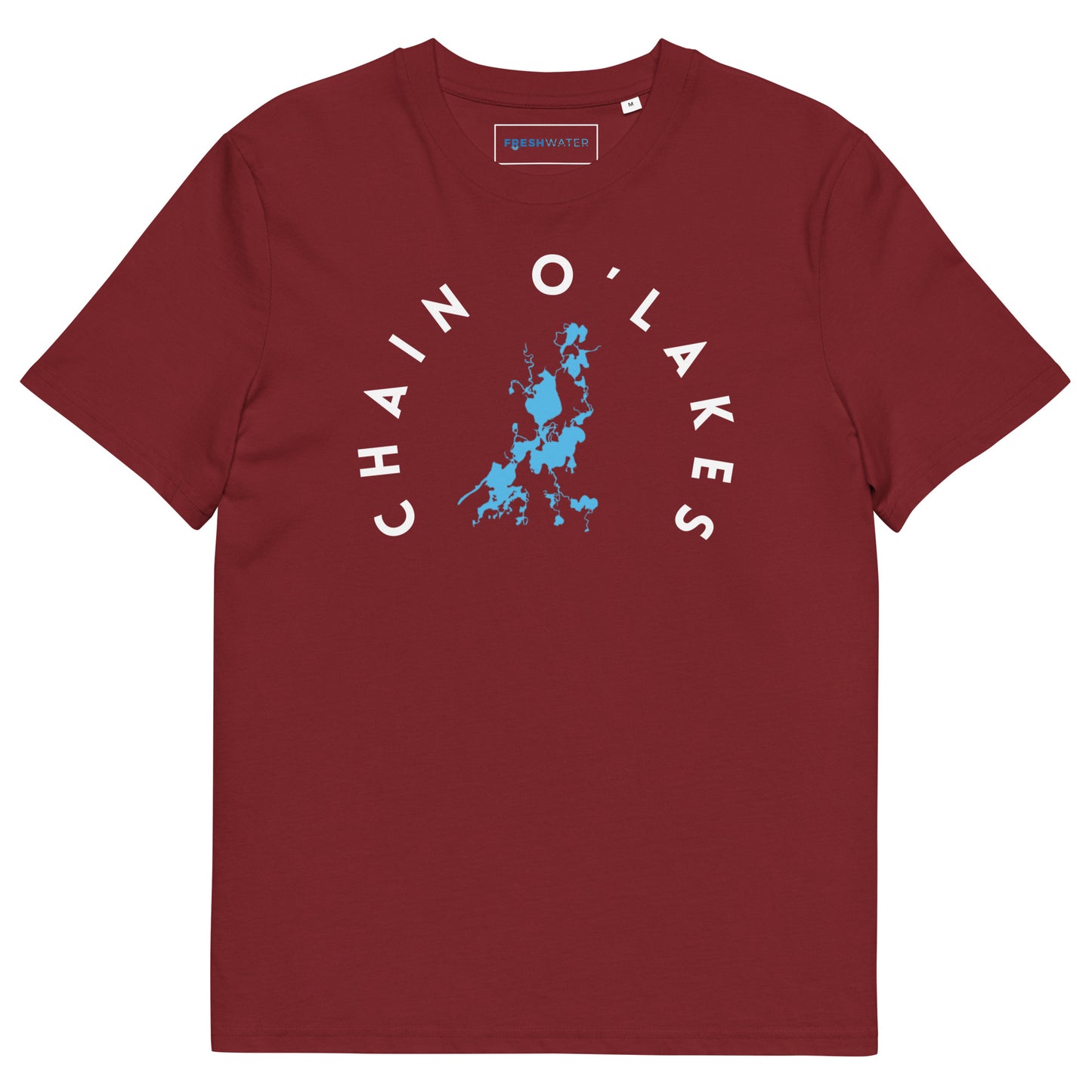 Chain O'Lakes Illinois Freshwater WB Unisex organic cotton t-shirt