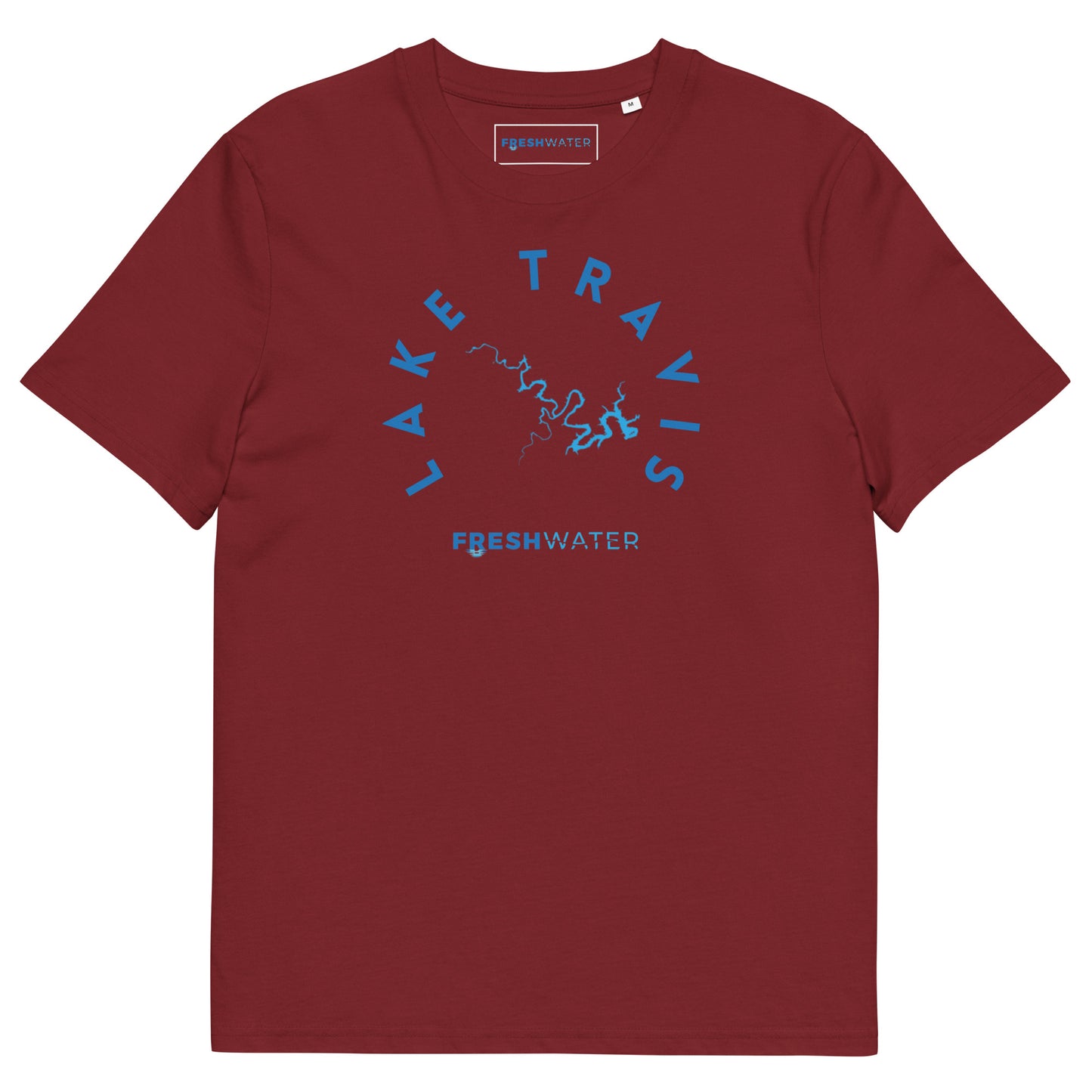 Lake Travis Texas Freshwater Blue Unisex organic cotton t-shirt