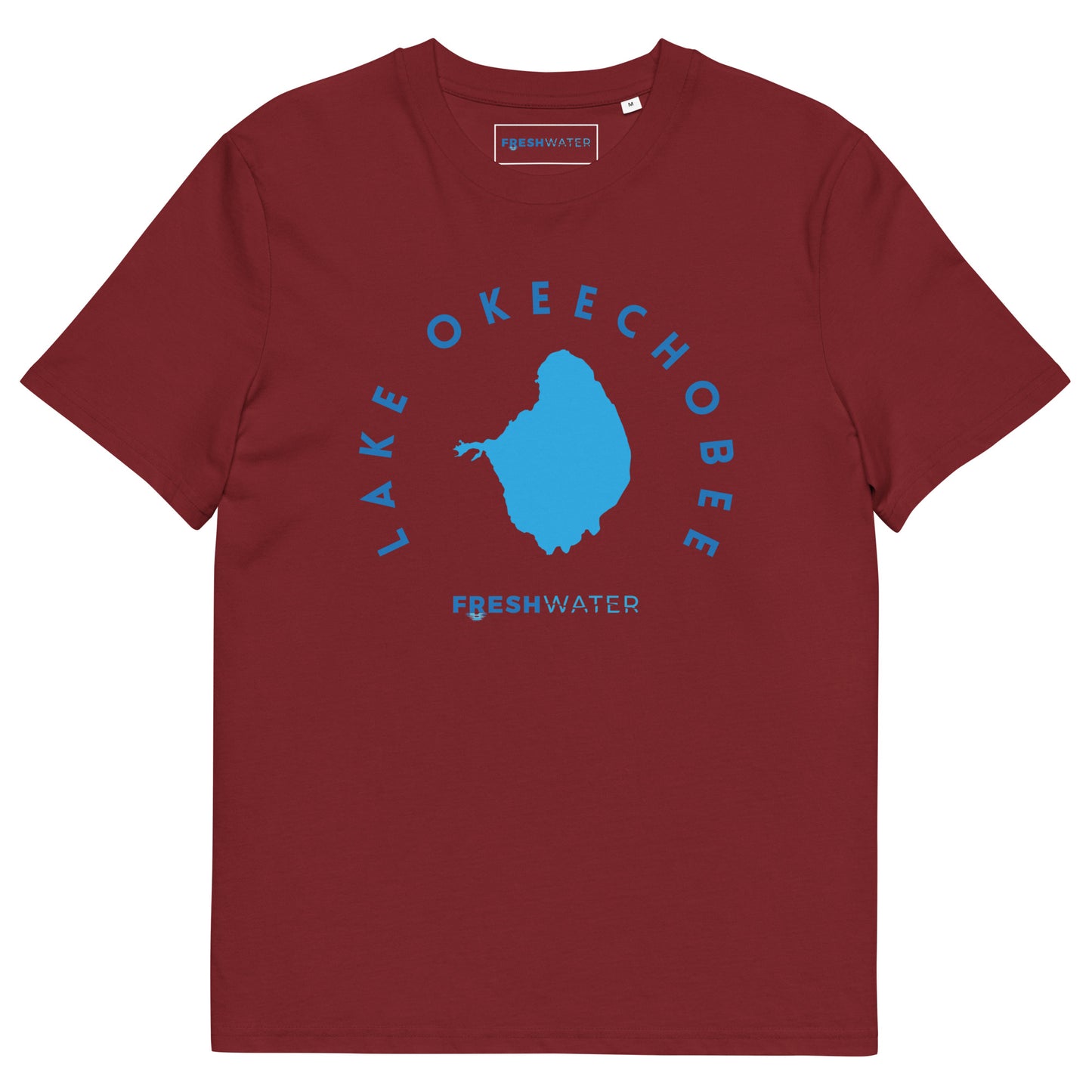 Lake Okeechobee Freshwater Blue Unisex organic cotton t-shirt