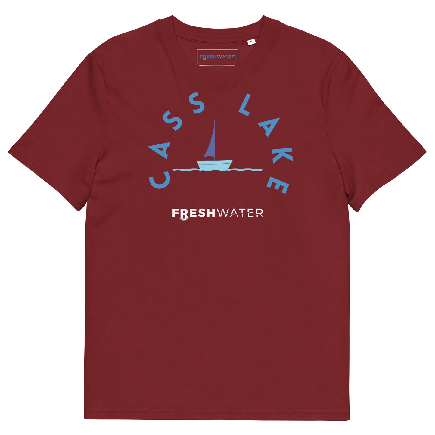 Cass Lake Minnesota Freshwater Sailing Unisex organic cotton t-shirt
