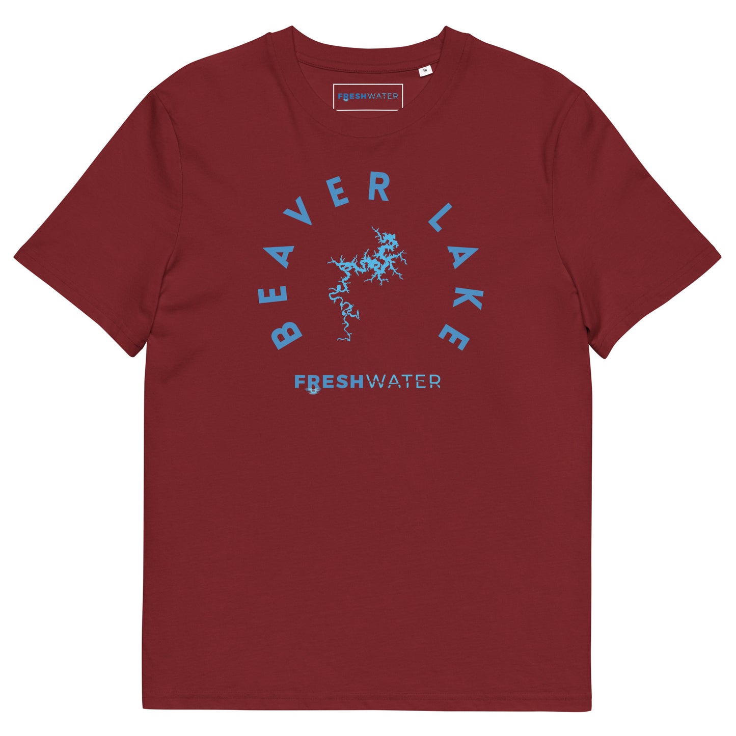 Beaver Lake Arkansas Freshwater Blue Unisex organic cotton t-shirt