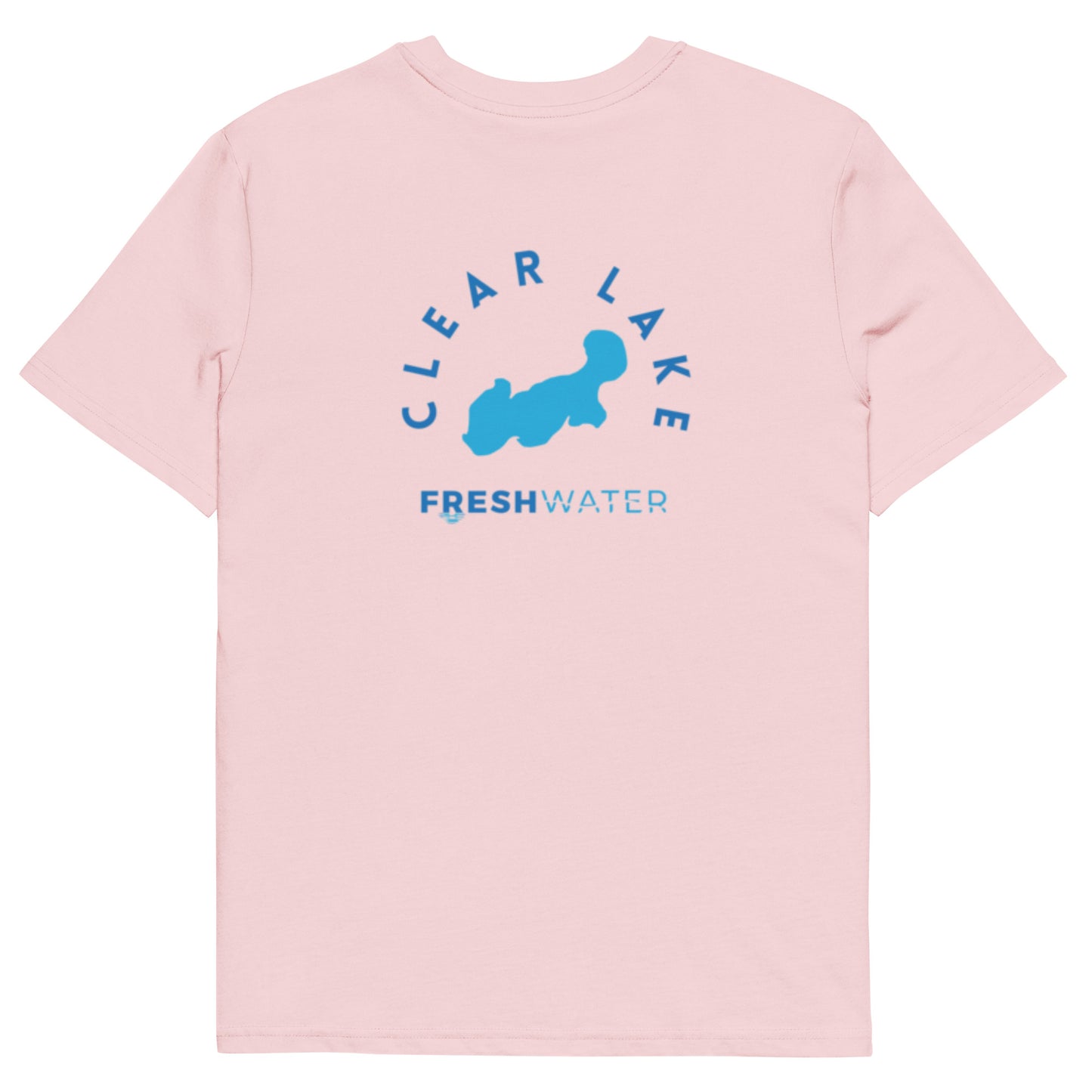 Clear Lake Iowa Freshwater Blue Unisex organic cotton t-shirt