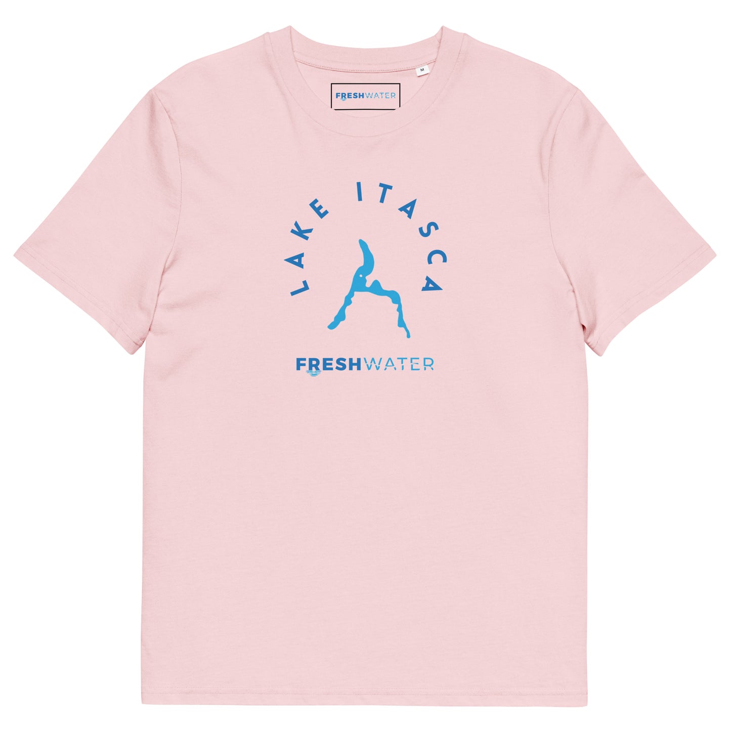 Lake Itasca Freshwater Blue Unisex organic cotton t-shirt