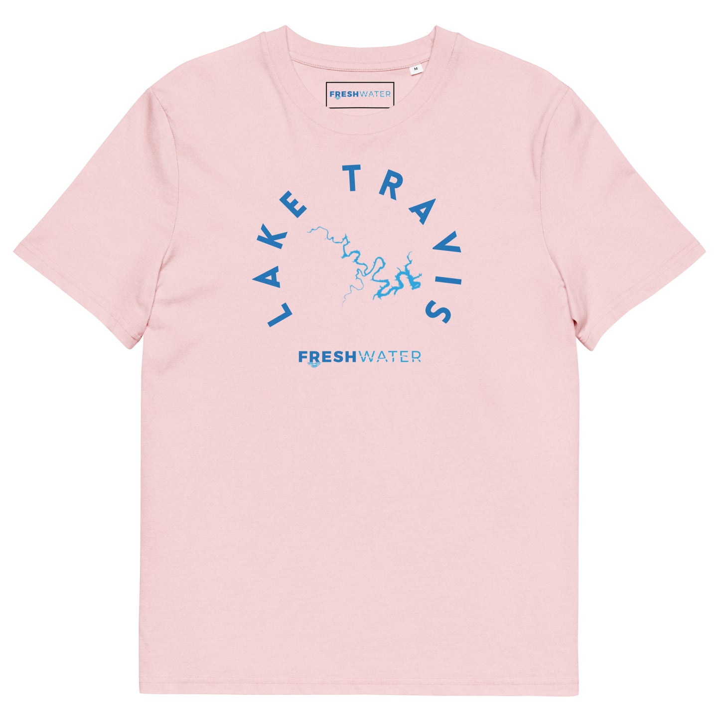 Lake Travis Texas Freshwater Blue Unisex organic cotton t-shirt