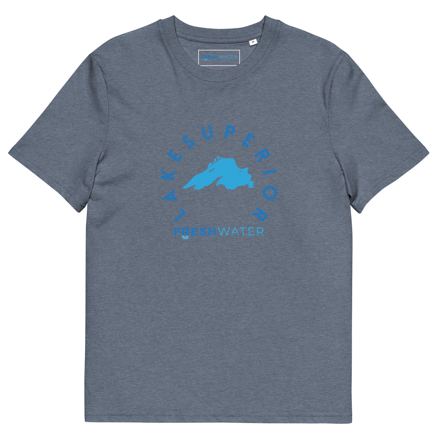 Lake Superior Freshwater Blue Unisex organic cotton t-shirt