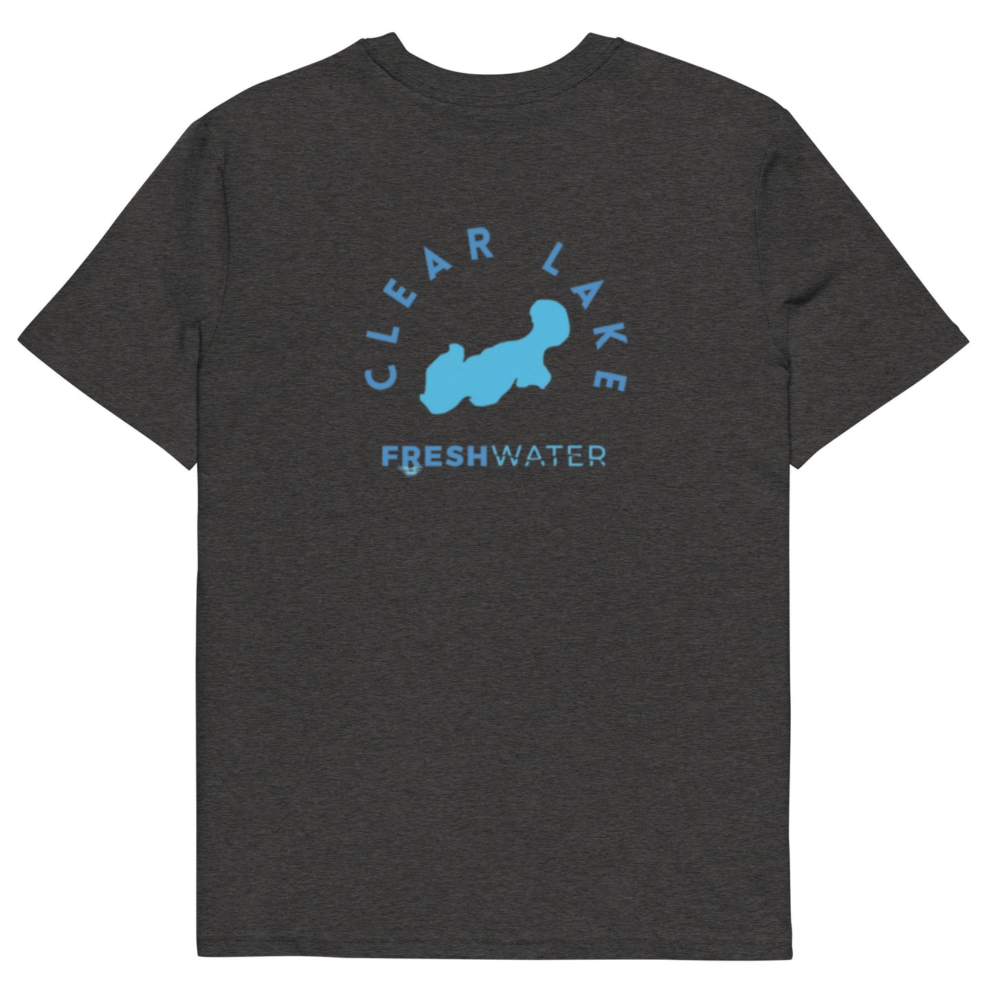 Clear Lake Iowa Freshwater Blue Unisex organic cotton t-shirt