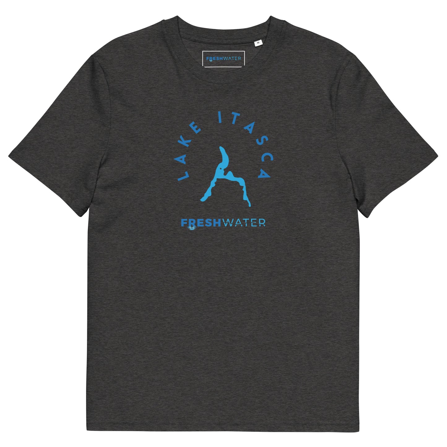 Lake Itasca Freshwater Blue Unisex organic cotton t-shirt