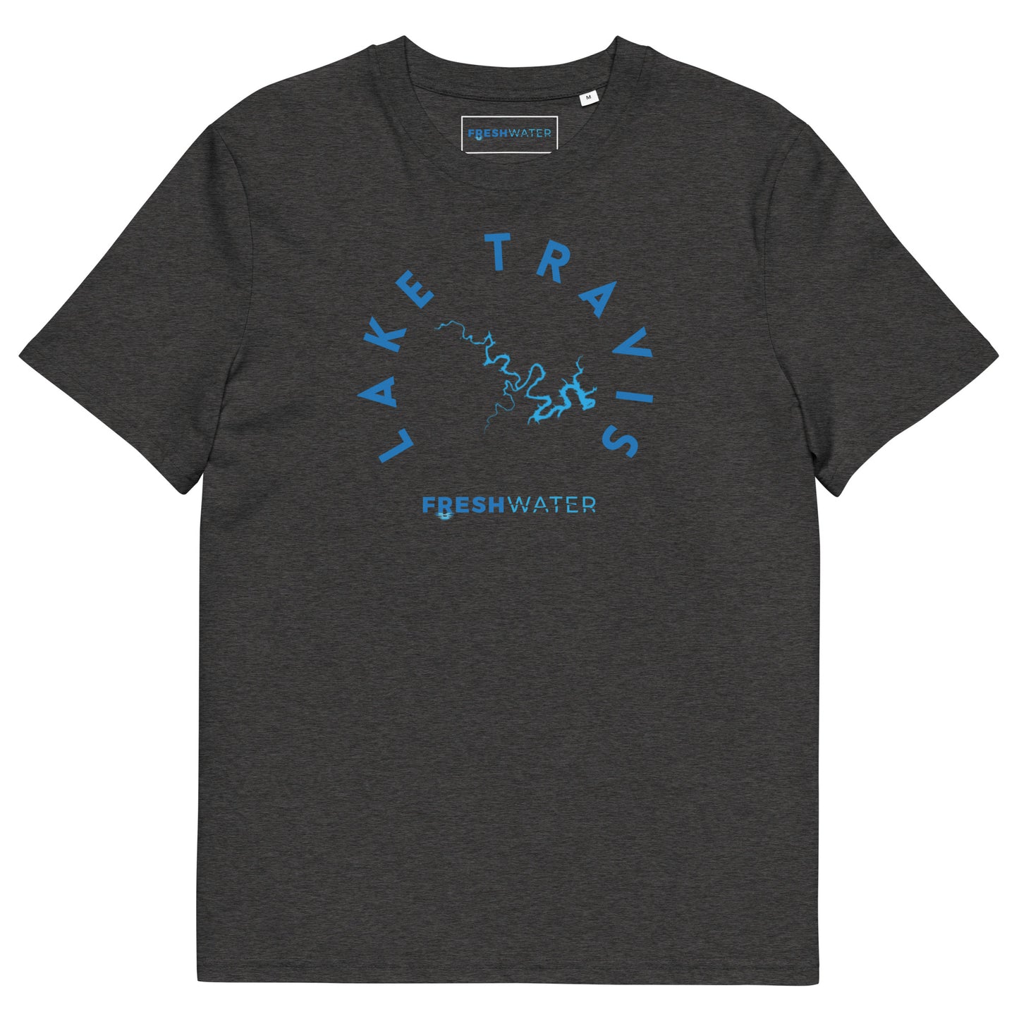 Lake Travis Texas Freshwater Blue Unisex organic cotton t-shirt